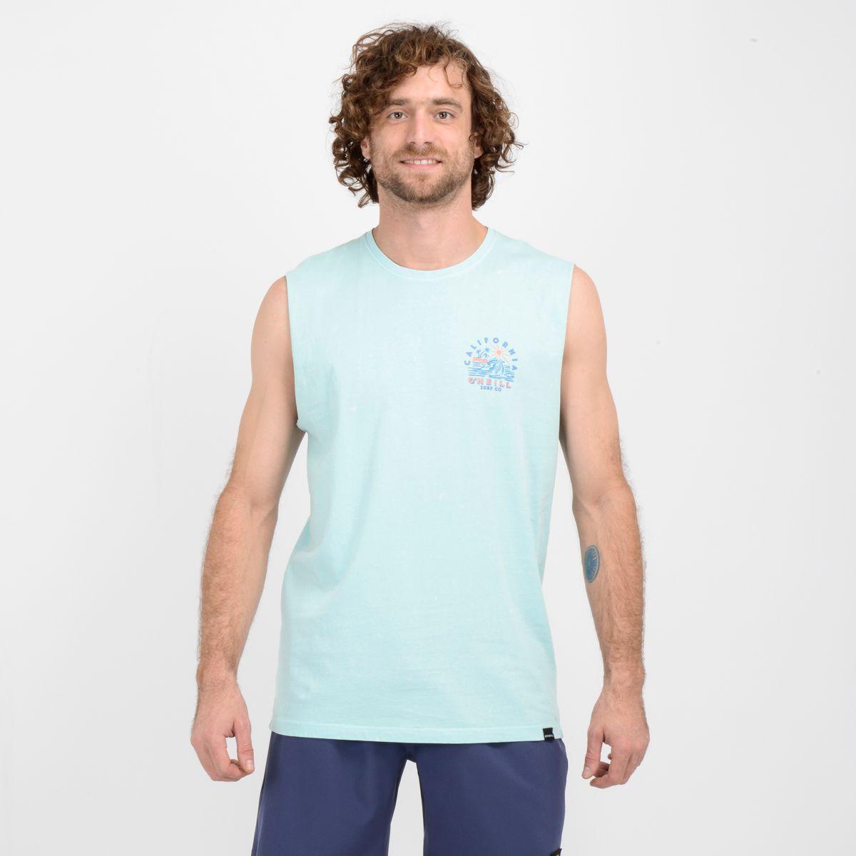 POLERA SIN MANGAS HAWAI  AZUL-0