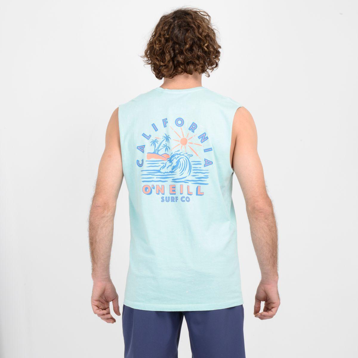 POLERA SIN MANGAS HAWAI  AZUL-2