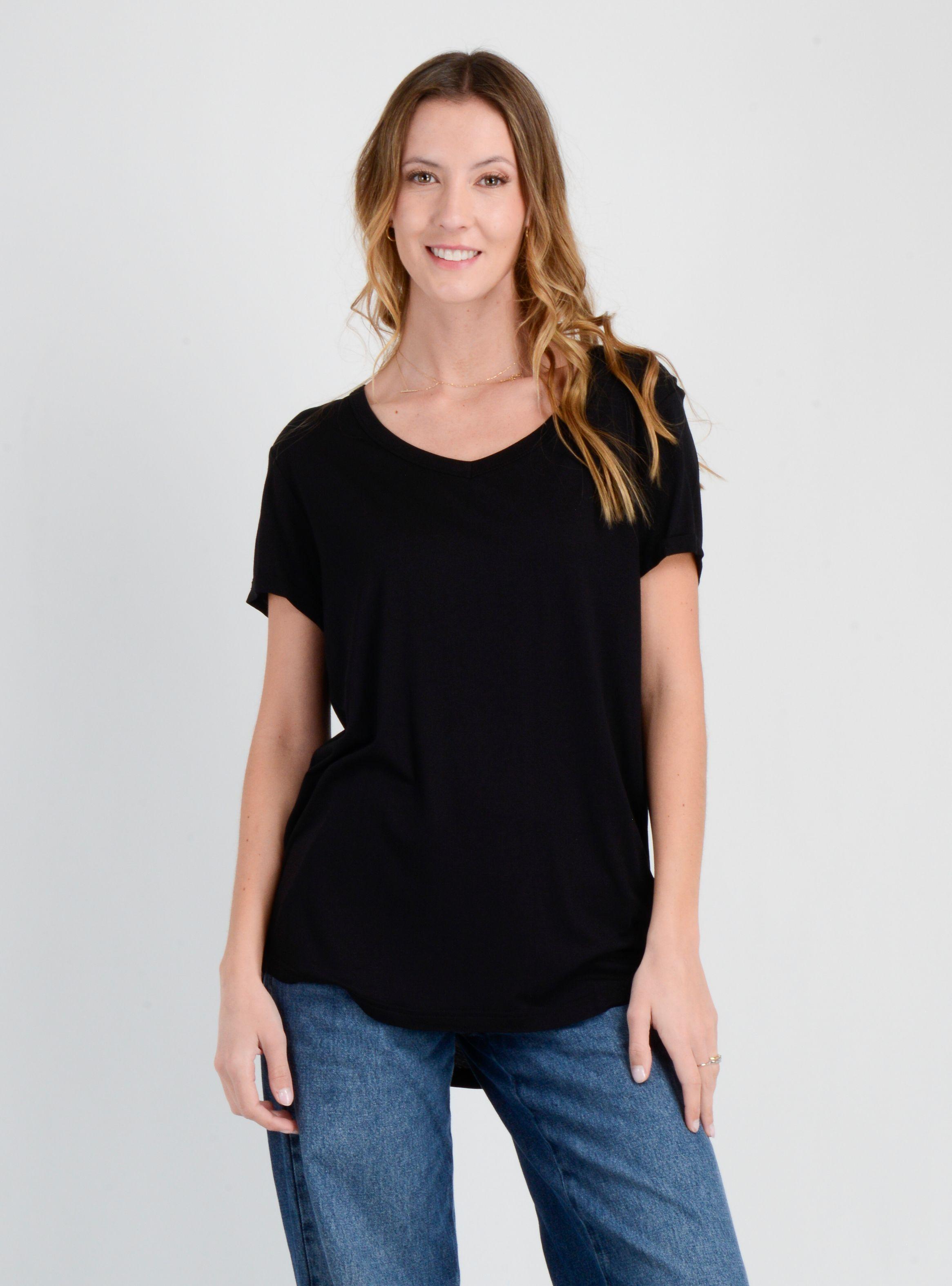 POLERA MANGA CORTA ESSENTIAL  NEGRO-0