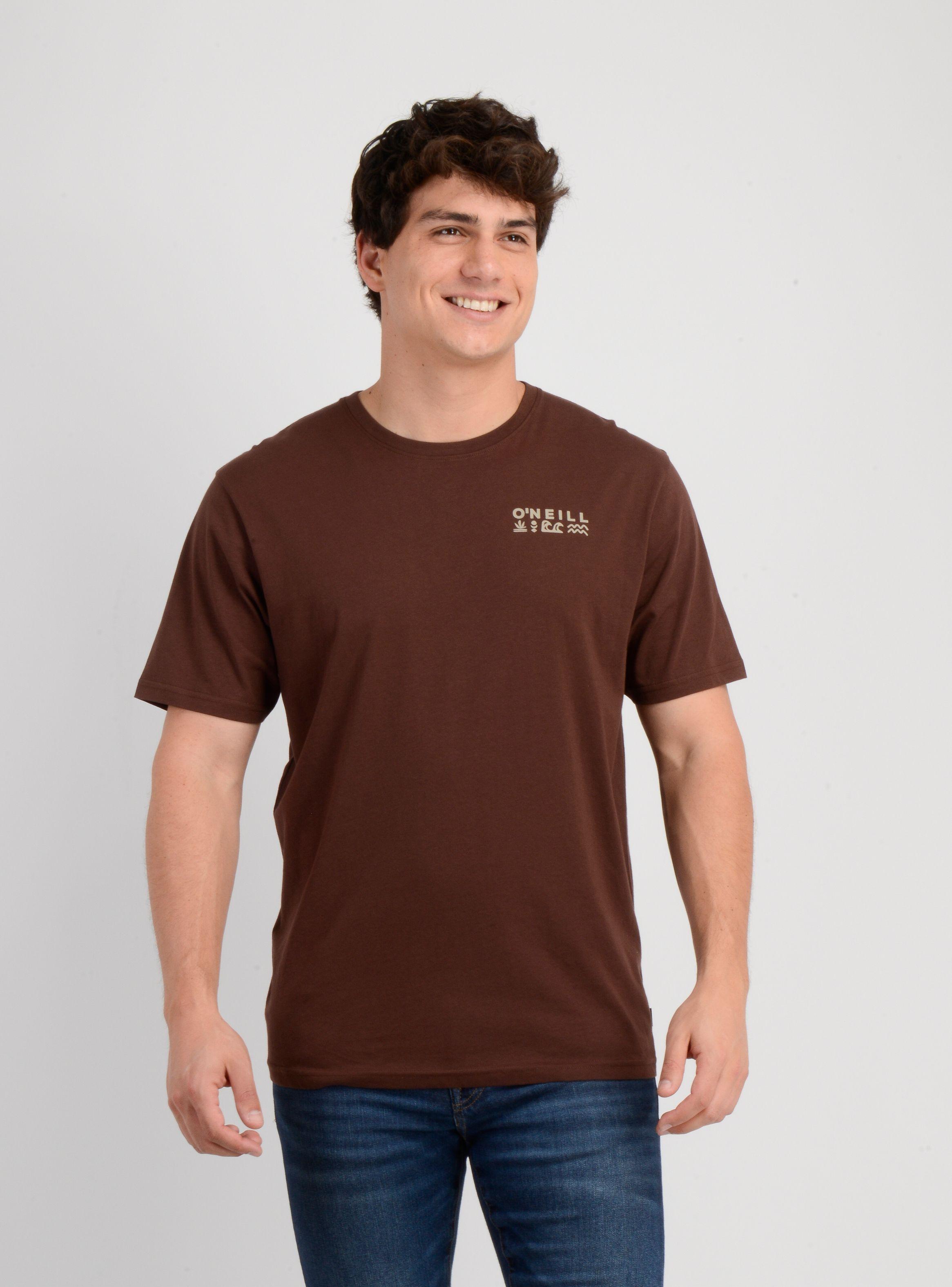 POLERA MANGA CORTA GLYPHS CAFE-0