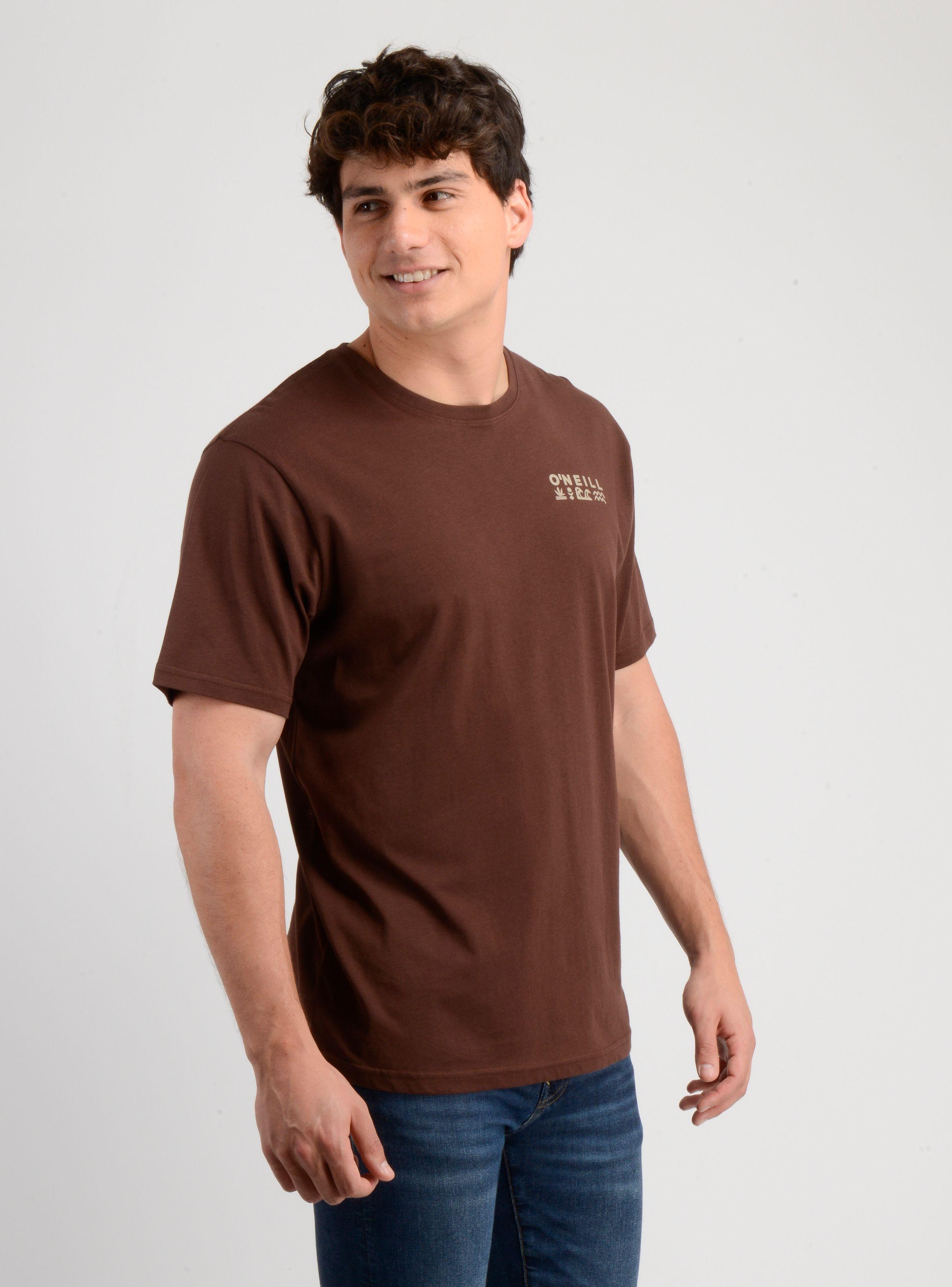 POLERA MANGA CORTA GLYPHS CAFE-3