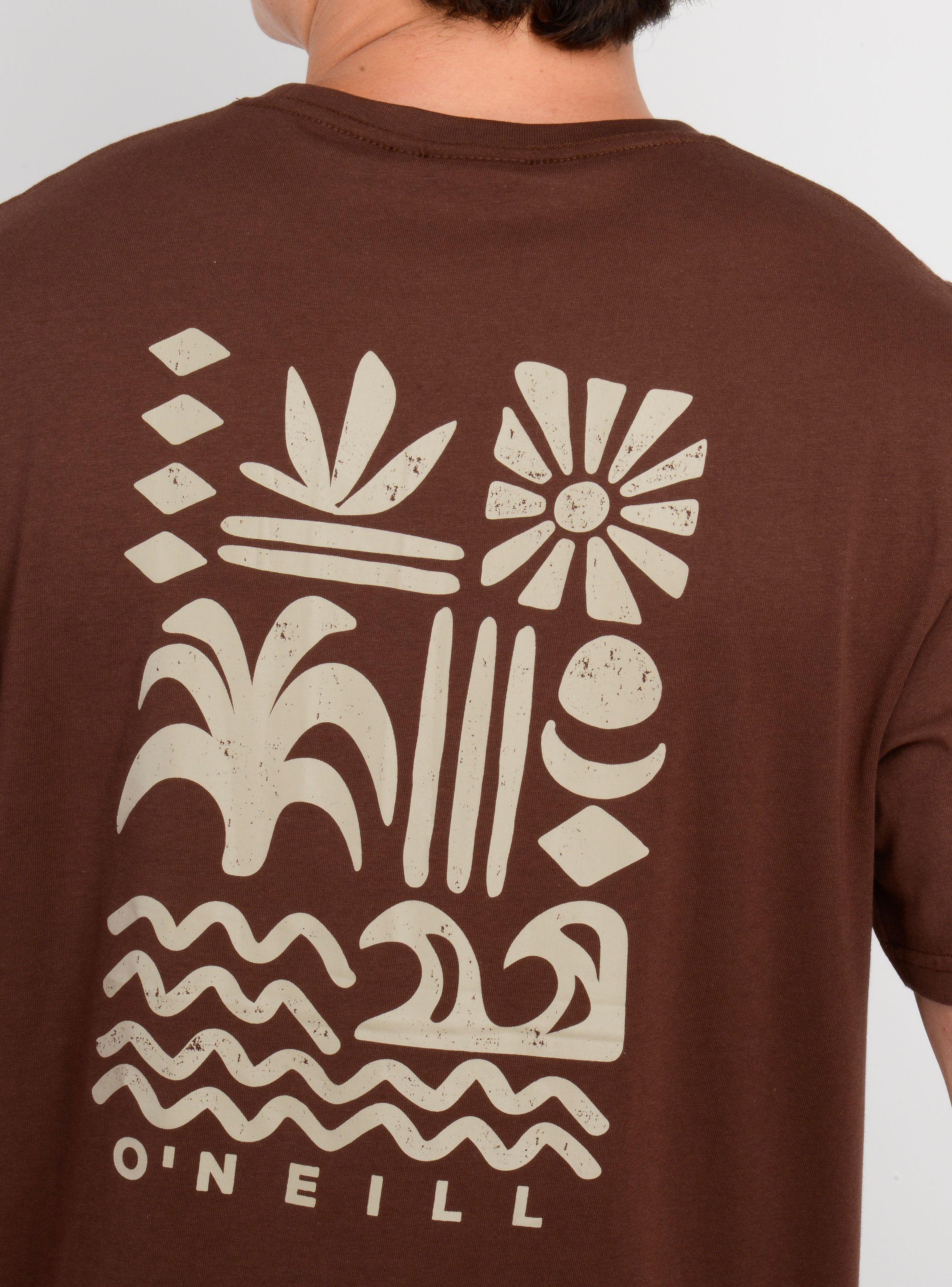 POLERA MANGA CORTA GLYPHS CAFE-5