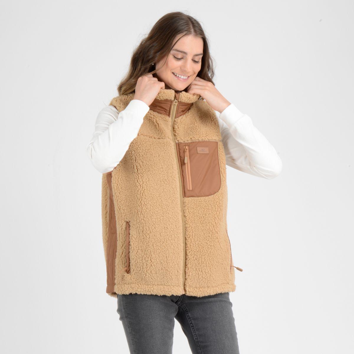 POLERON CHIPORRO FULL ZIPER KYLA CAFÉ CLARO-2