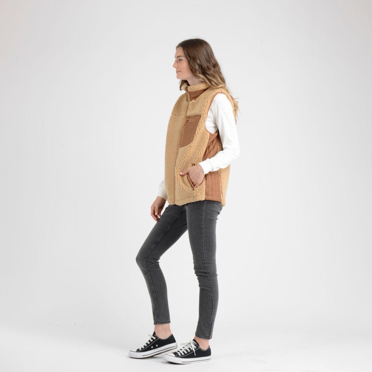 POLERON CHIPORRO FULL ZIPER KYLA CAFÉ CLARO-3