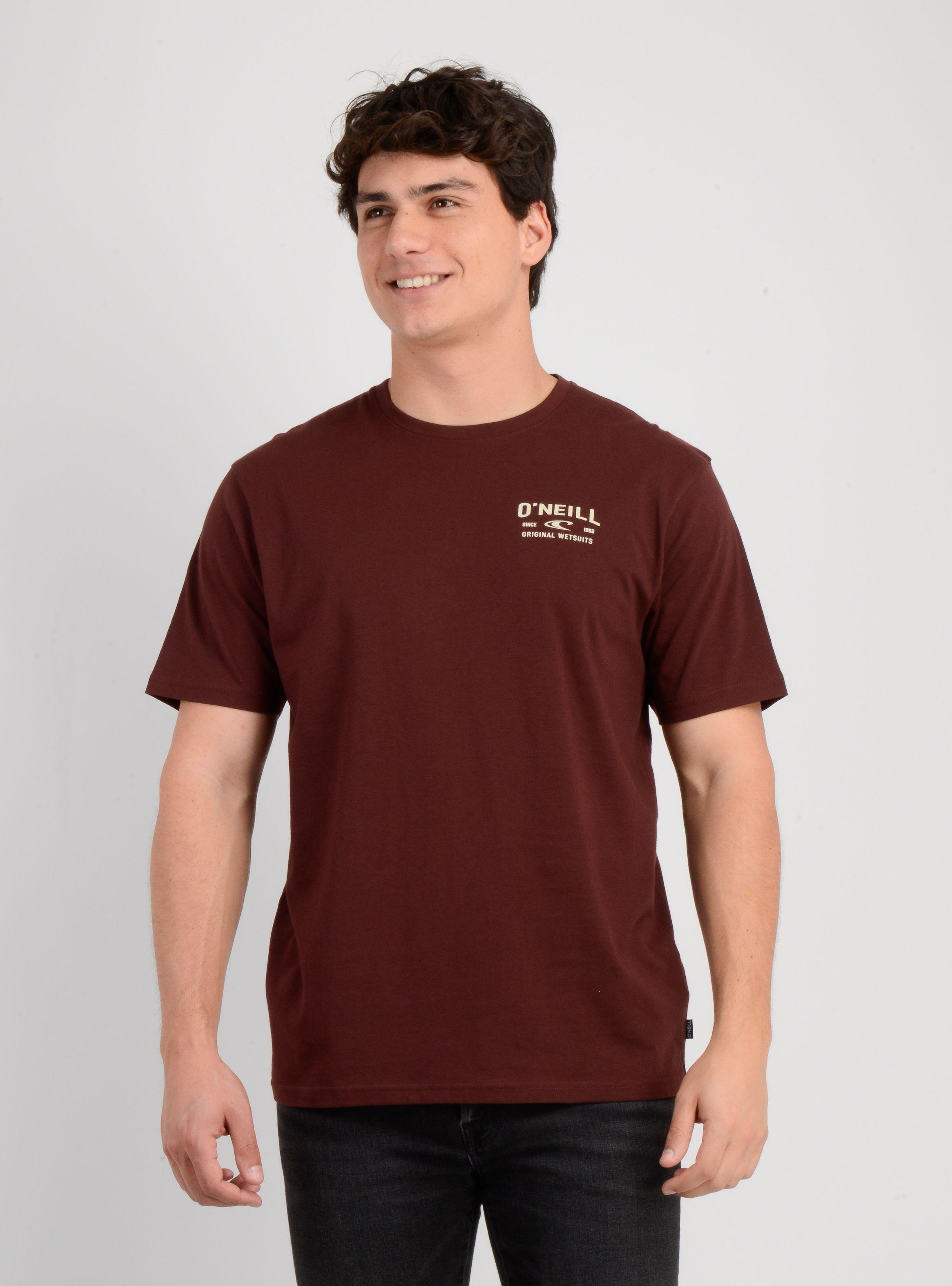 POLERA MANGA CORTA LAYERED UP ROJO OSCURO-0