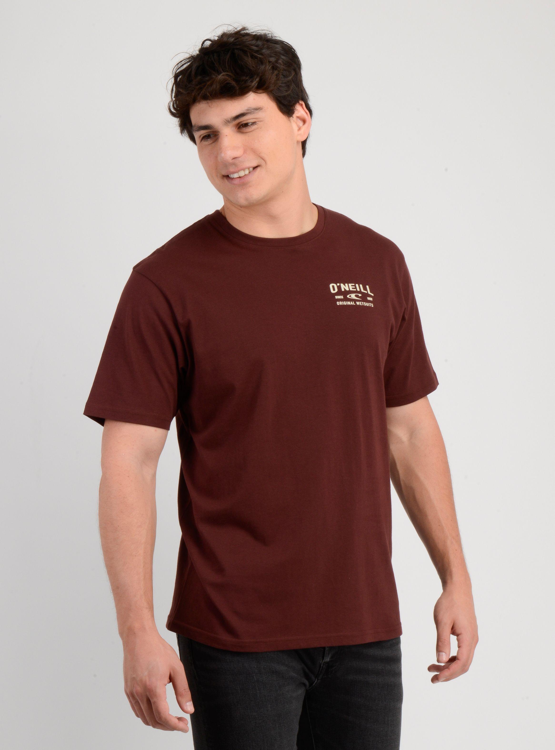 POLERA MANGA CORTA LAYERED UP ROJO OSCURO-3