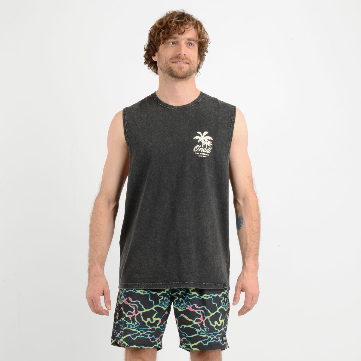 POLERA SIN MANGAS RESORT TANK  NEGRO-0