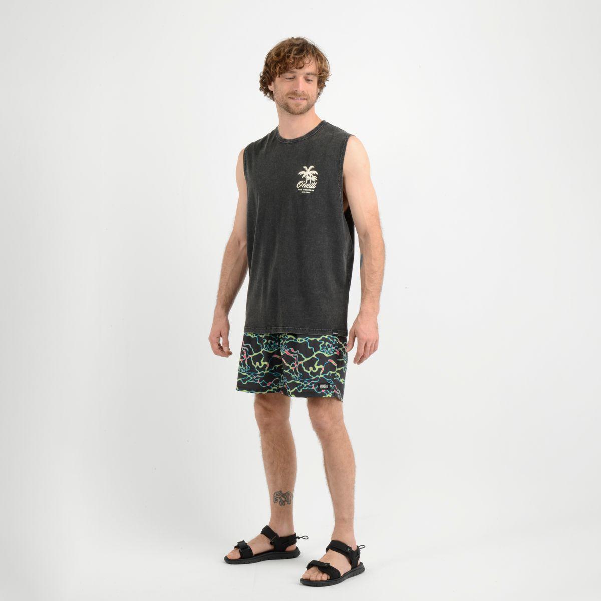 POLERA SIN MANGAS RESORT TANK  NEGRO-1