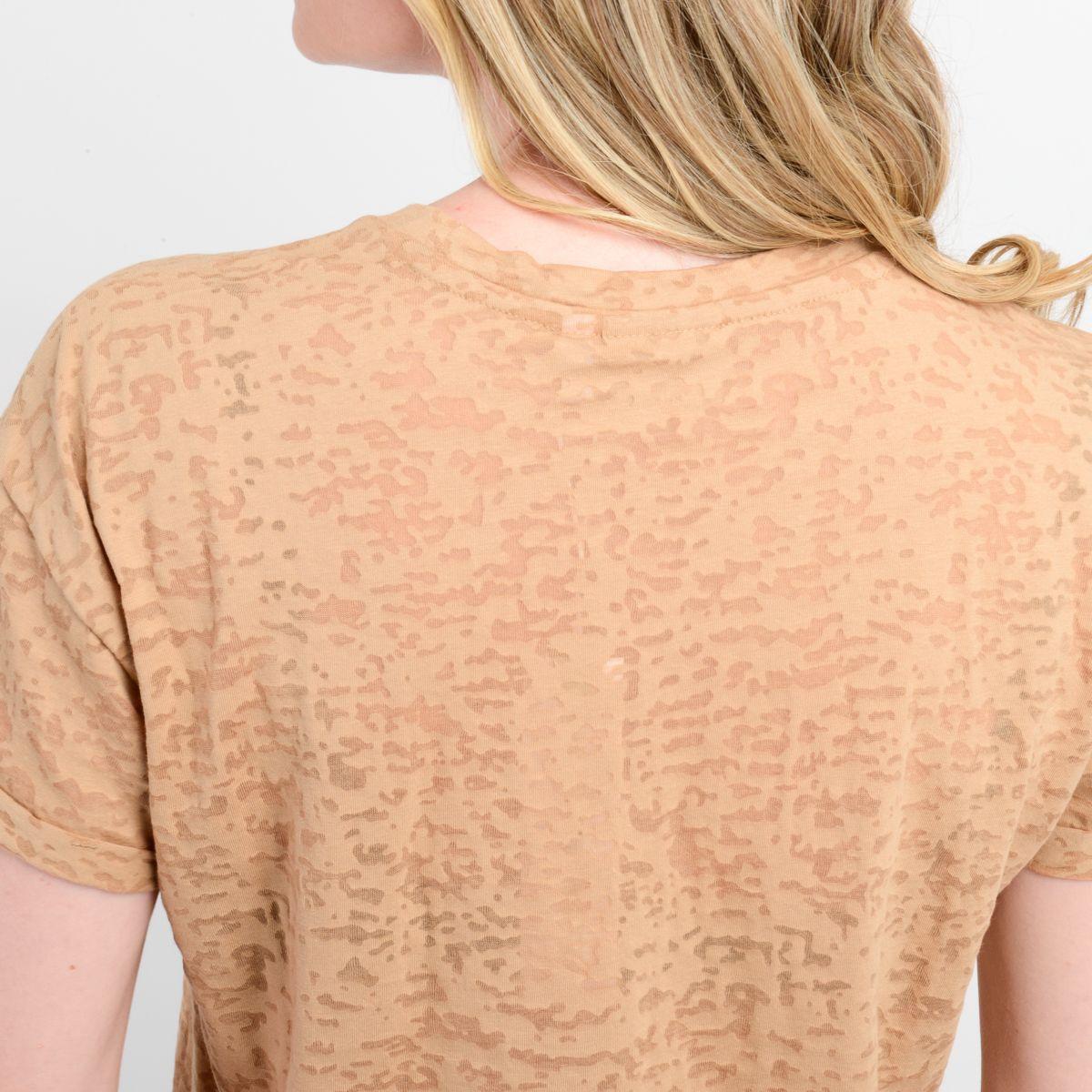 POLERA MANGA CORTA DITSY  CAFÉ CLARO-5