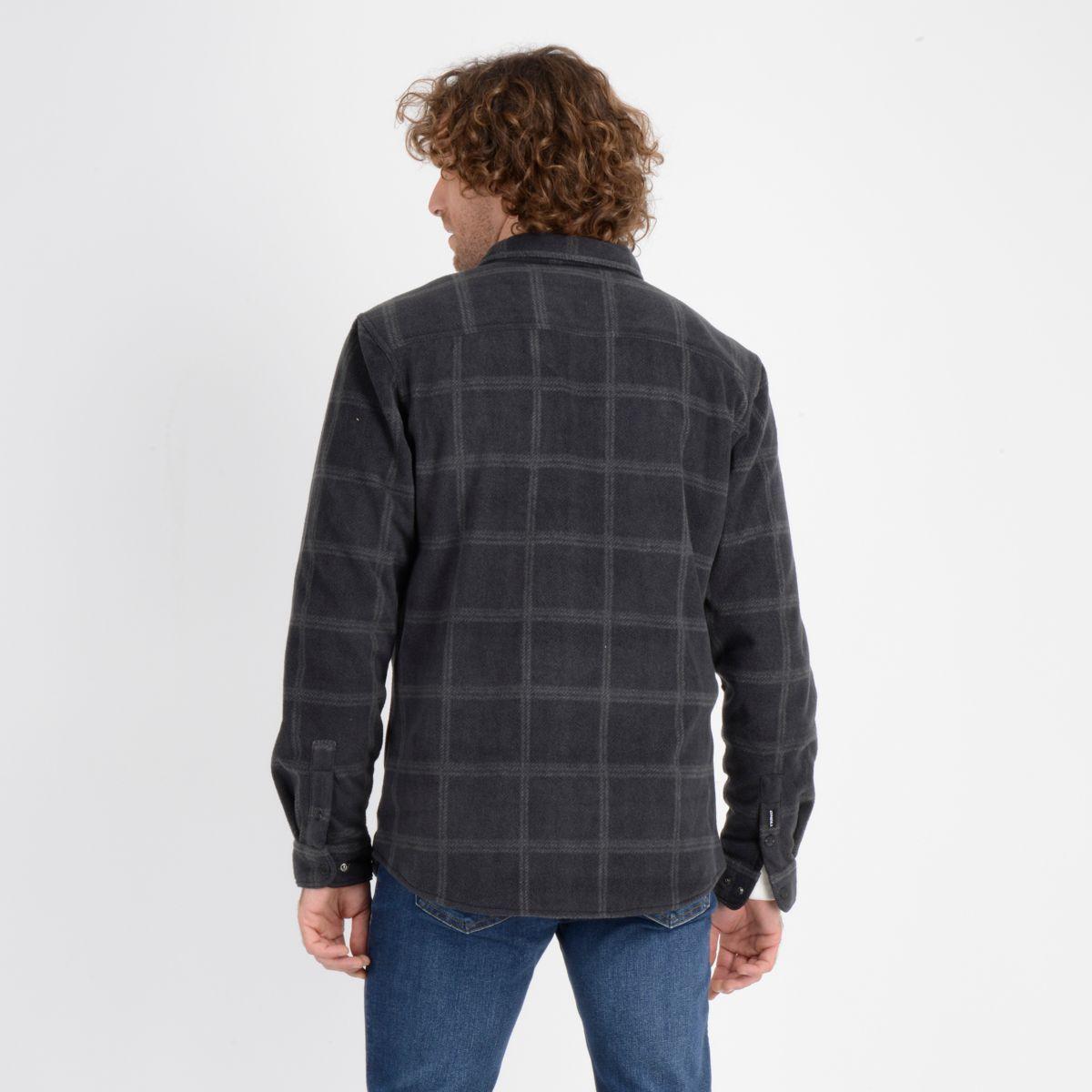 CAMISA MANGA LARGA GLACIER FLEECE GRIS OSCURO-1