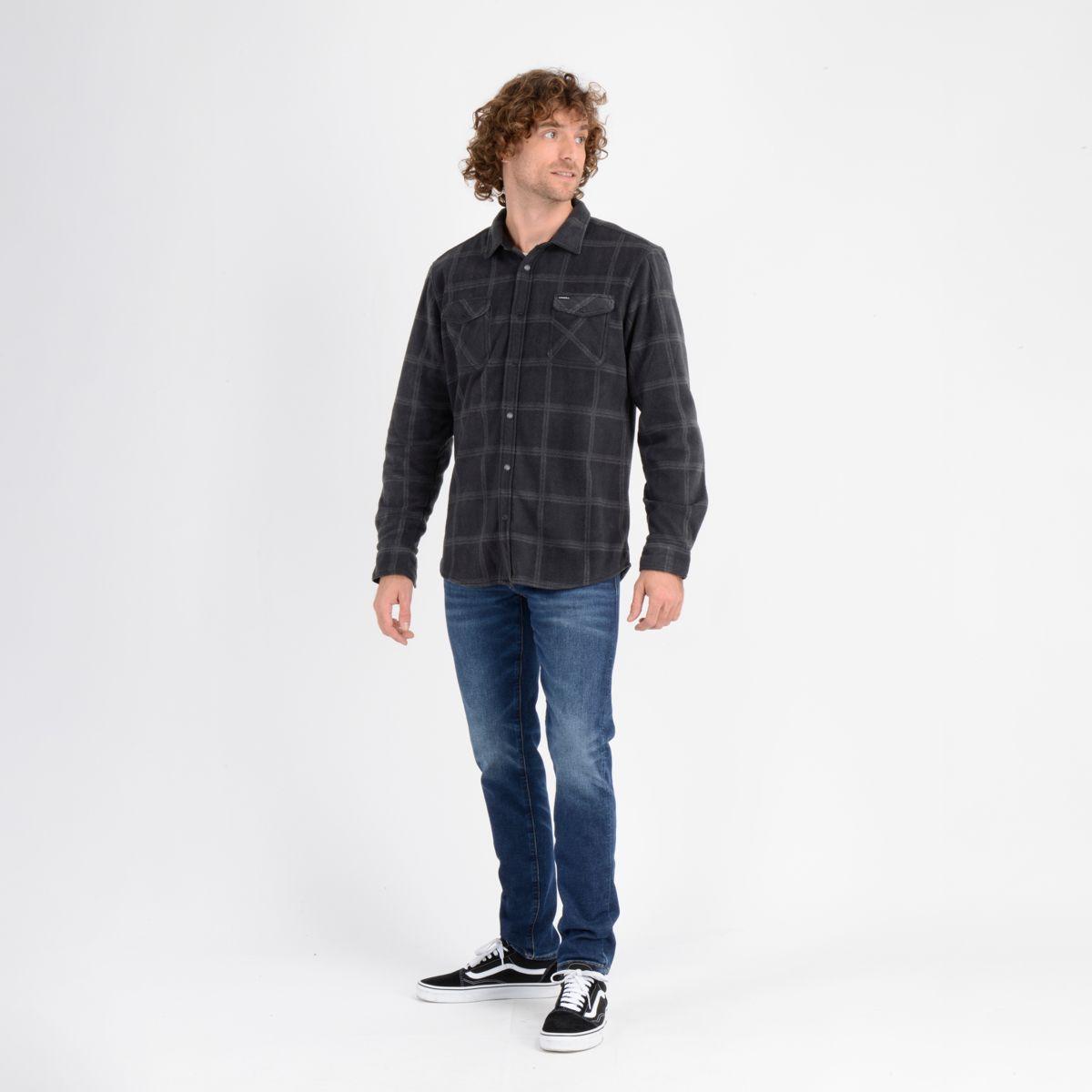 CAMISA MANGA LARGA GLACIER FLEECE GRIS OSCURO-3