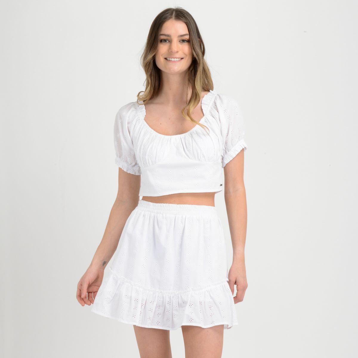 BLUSA MANGA CORTA SAMPLE  BLANCO-0