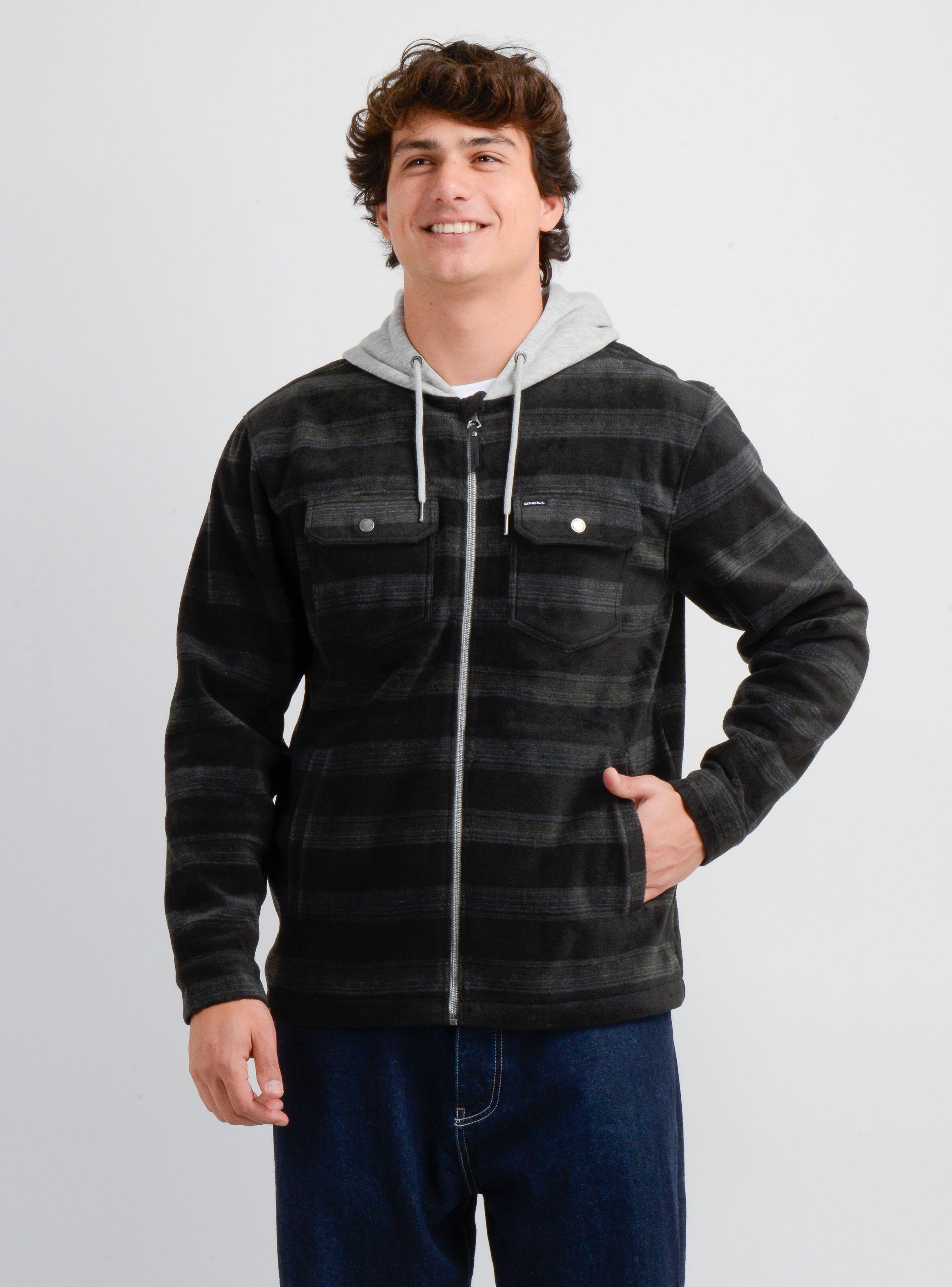 CAMISA POLAR MANGA LARGA ARCHER NEGRO-0