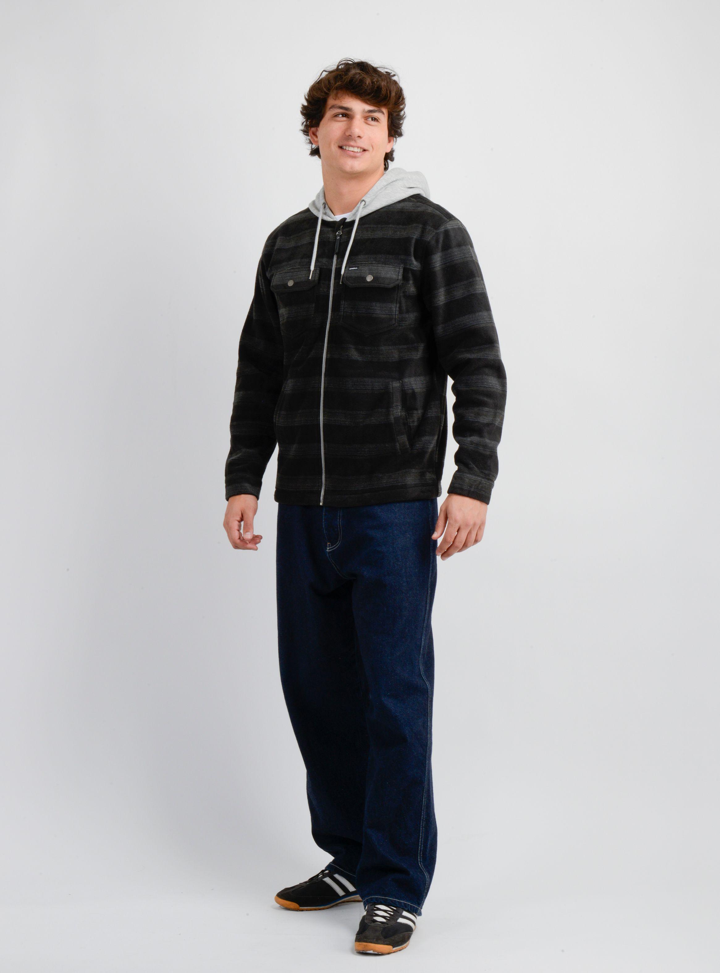 CAMISA POLAR MANGA LARGA ARCHER NEGRO-2