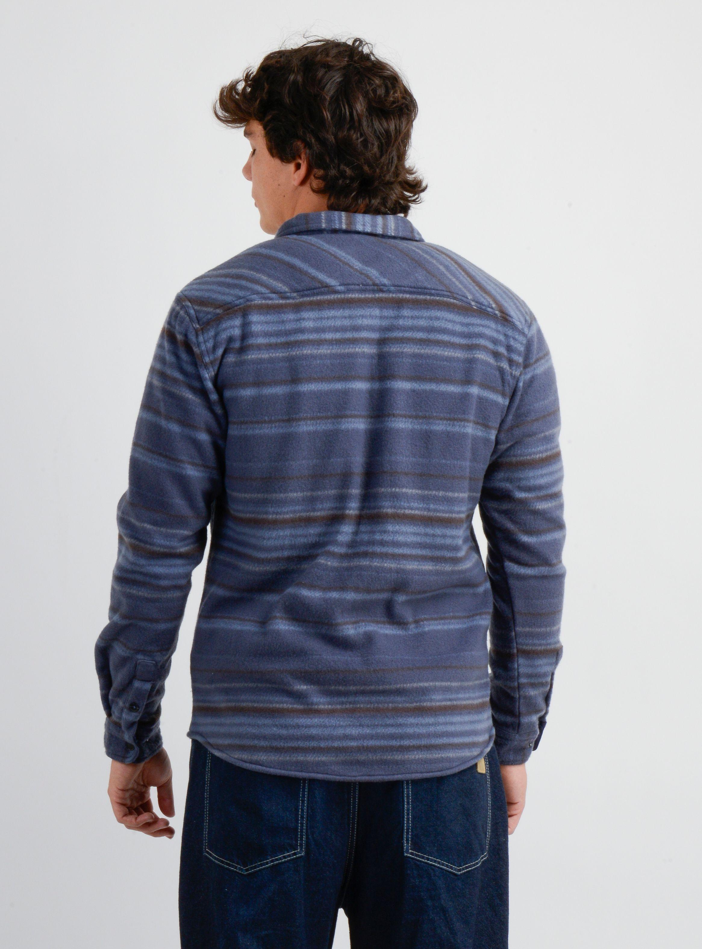 CAMISA POLAR MANGA LARGA GLACIER OVERSHIRT AZUL-1