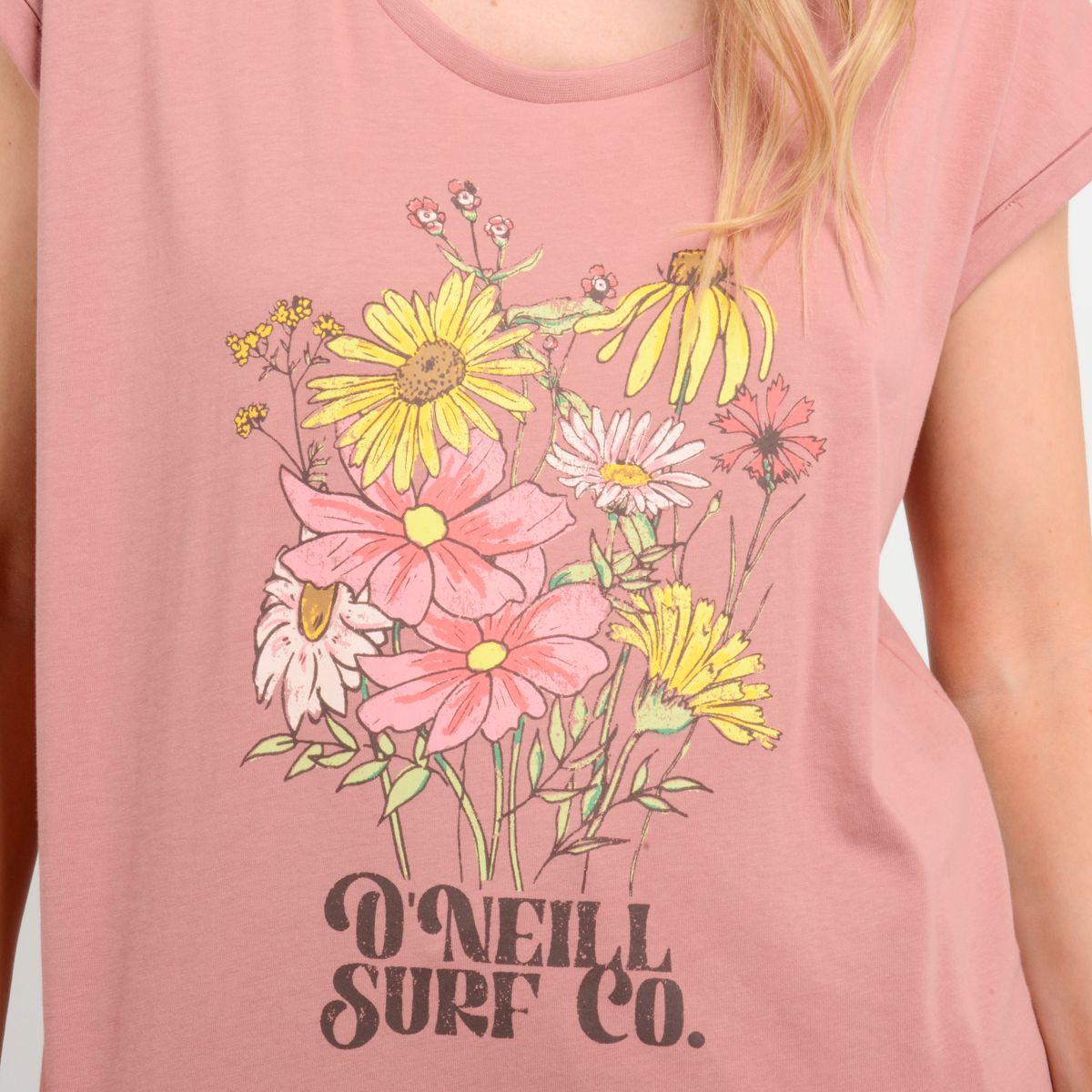 POLERA MANGA CORTA BOUQUET ROSADO OSCURO-4