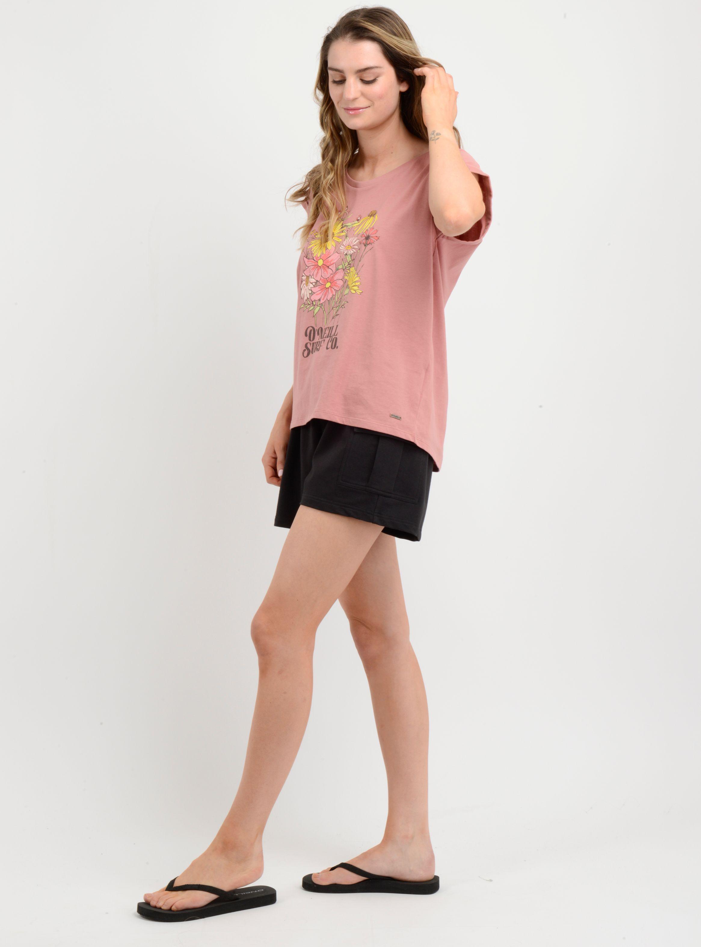 POLERA MANGA CORTA BOUQUET ROSADO OSCURO-1