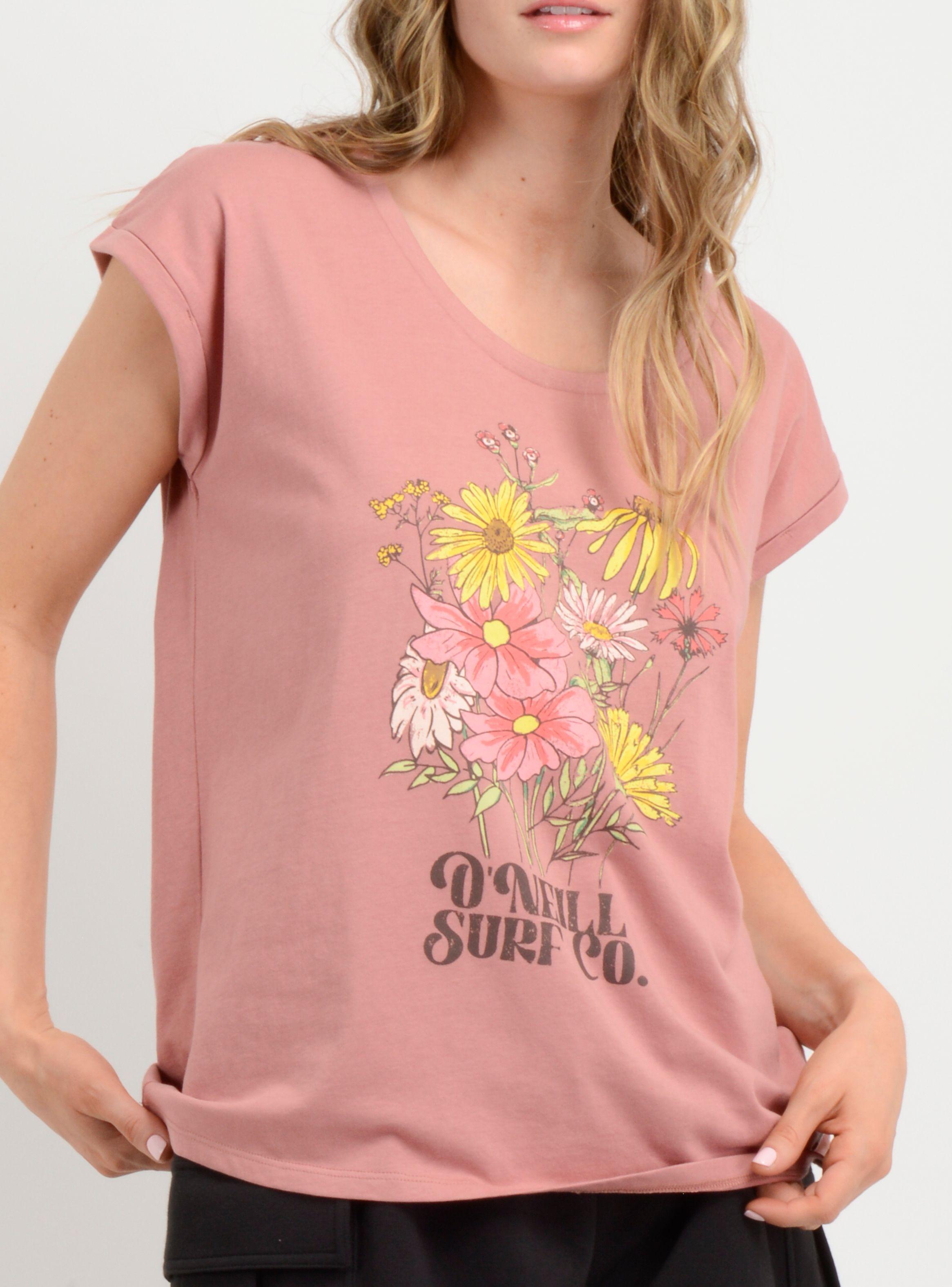 POLERA MANGA CORTA BOUQUET ROSADO OSCURO-5