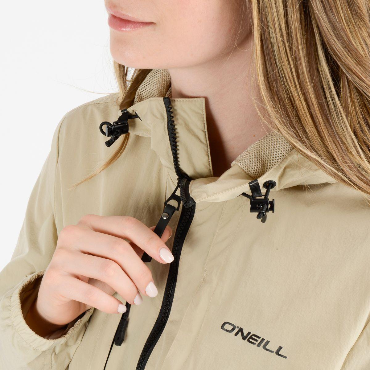 CORTAVIENTO MUJER TRVLR TRACK BEIGE-5