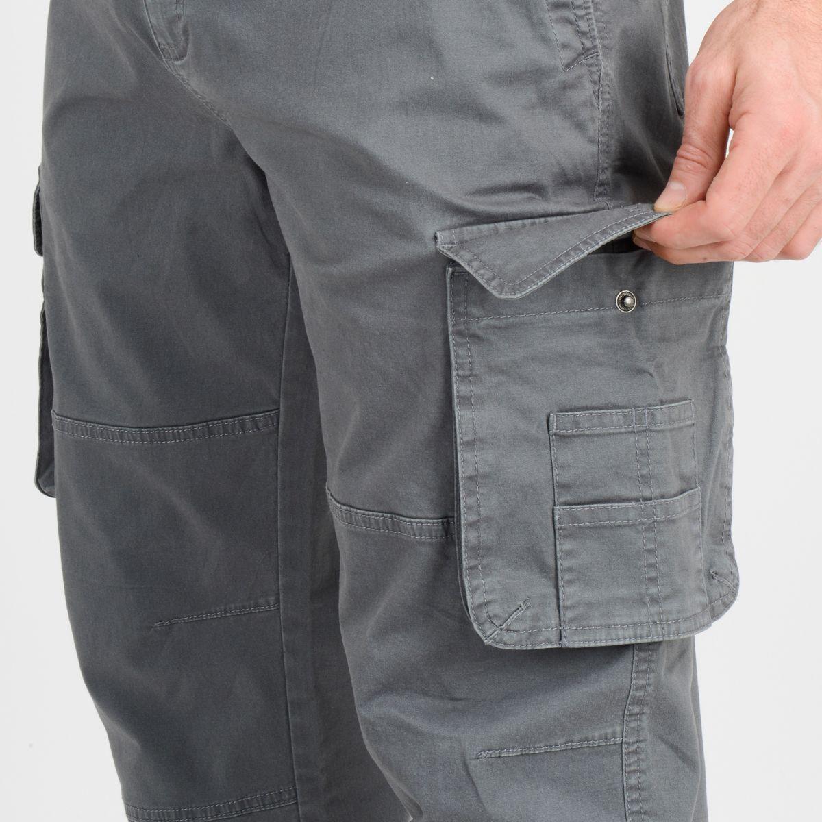 PANTALON CARGO BREXTON GRIS OSCURO-5