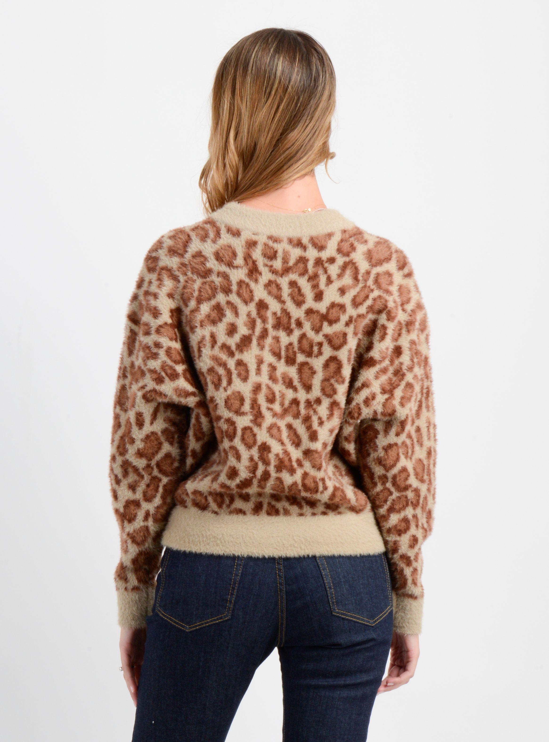 SWEATER CON CIERRE WILD CAFÉ CLARO-1