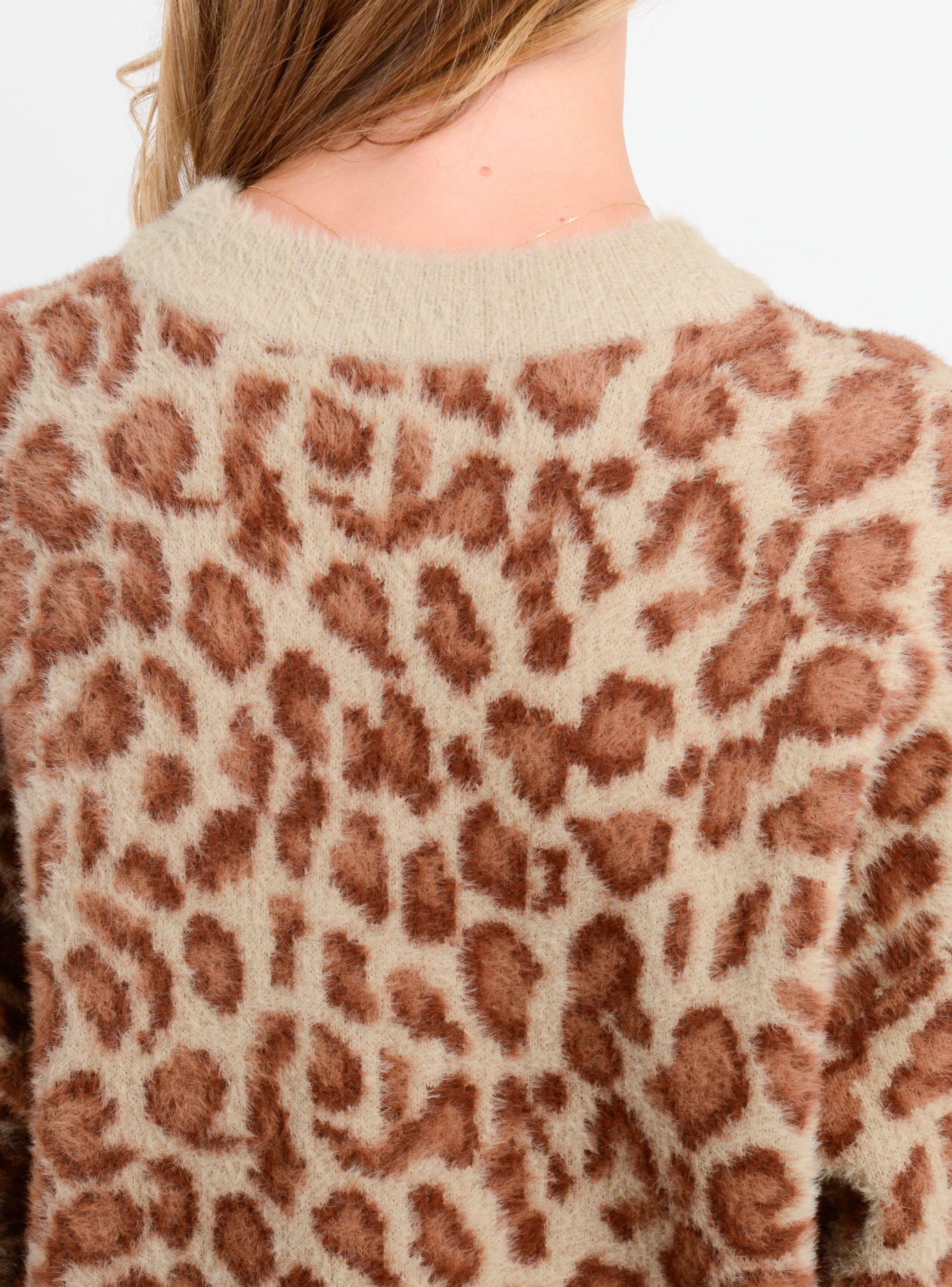 SWEATER CON CIERRE WILD CAFÉ CLARO-5