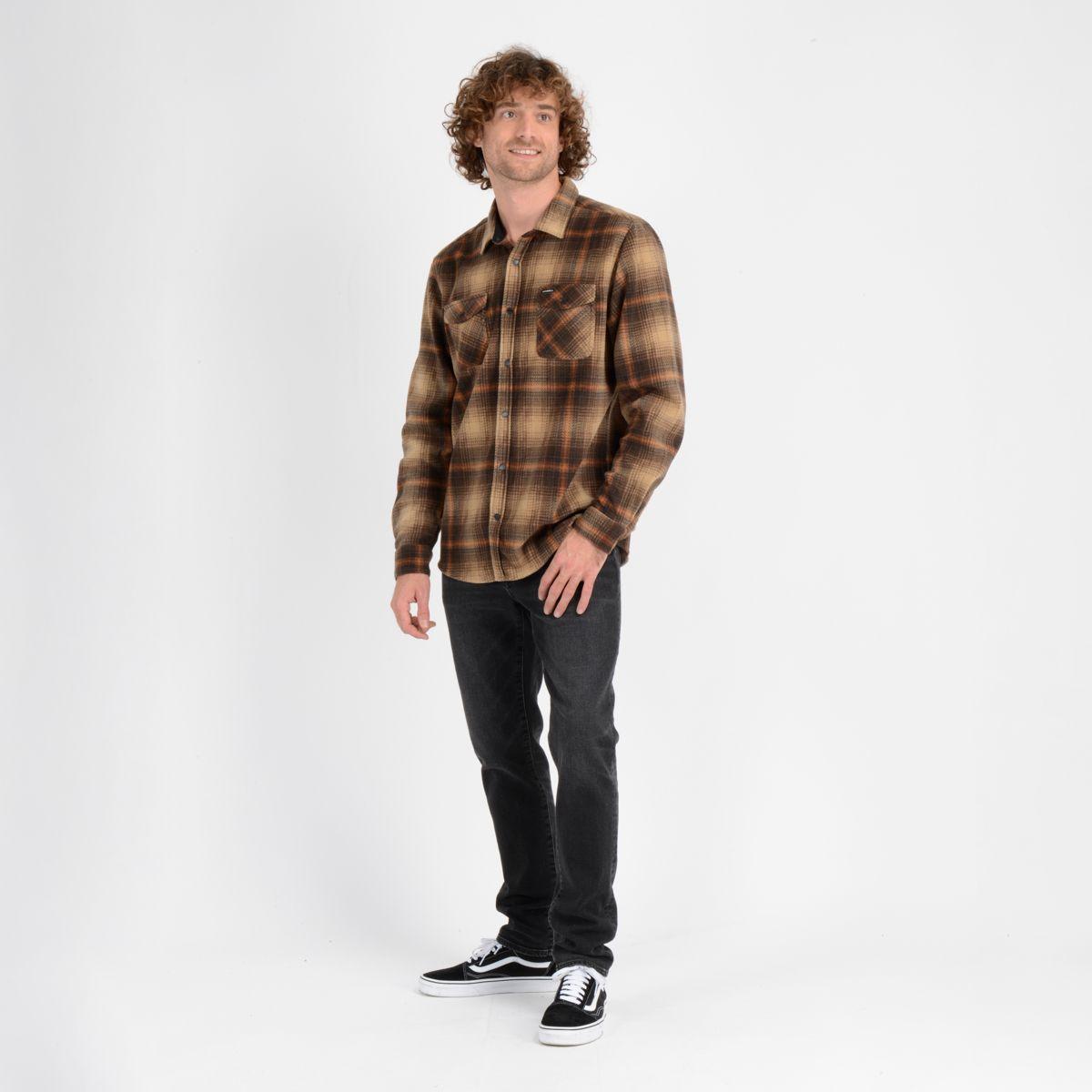 CAMISA MANGA LARGA HAGLER FLEECE CAFÉ CLARO-3