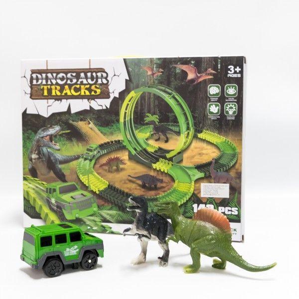 Pista De Autos Con Dinosaurios-0