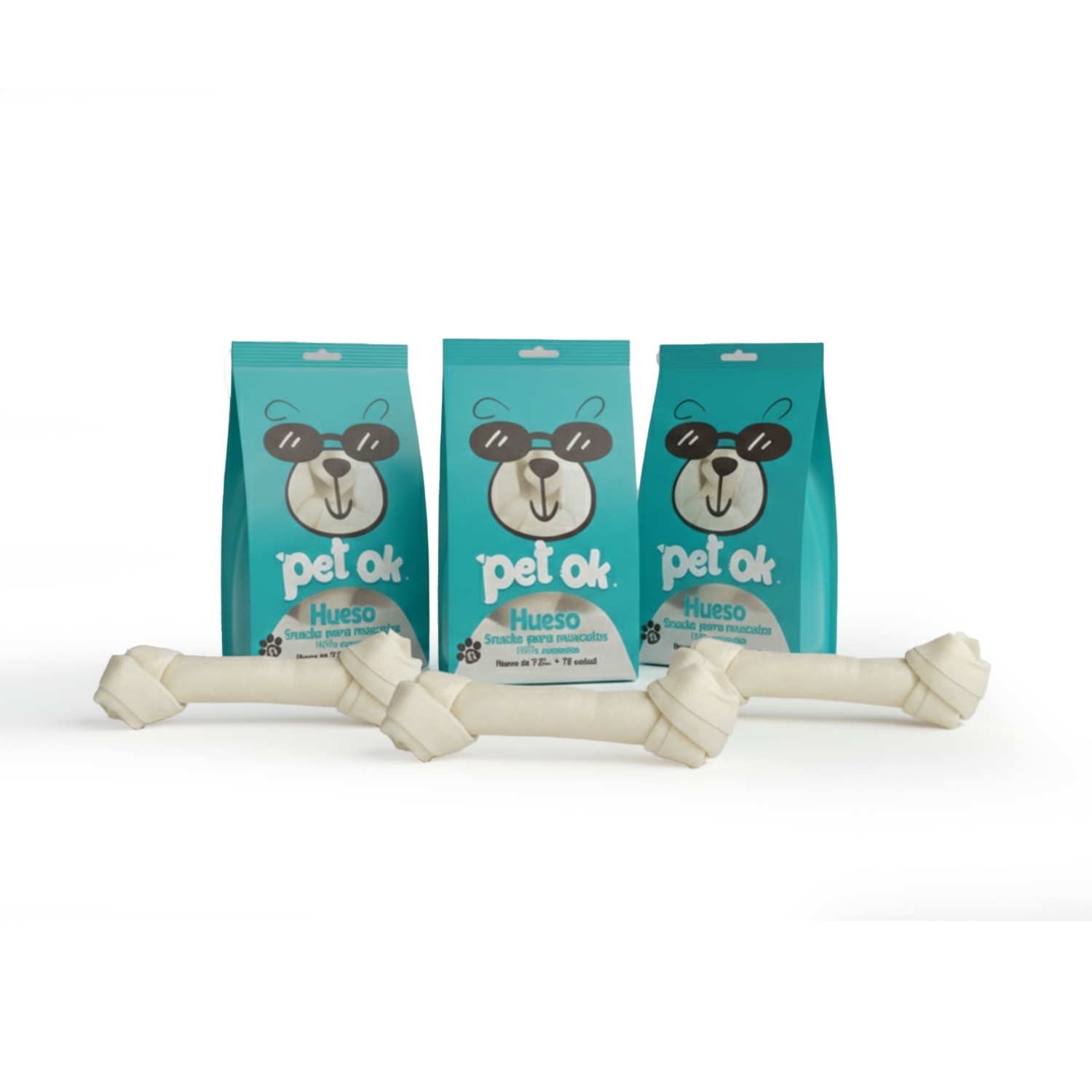 PACK Snacks Huesito Blanco para Perro Mediano/Grande - Pet OK  x 10 Unidades-6