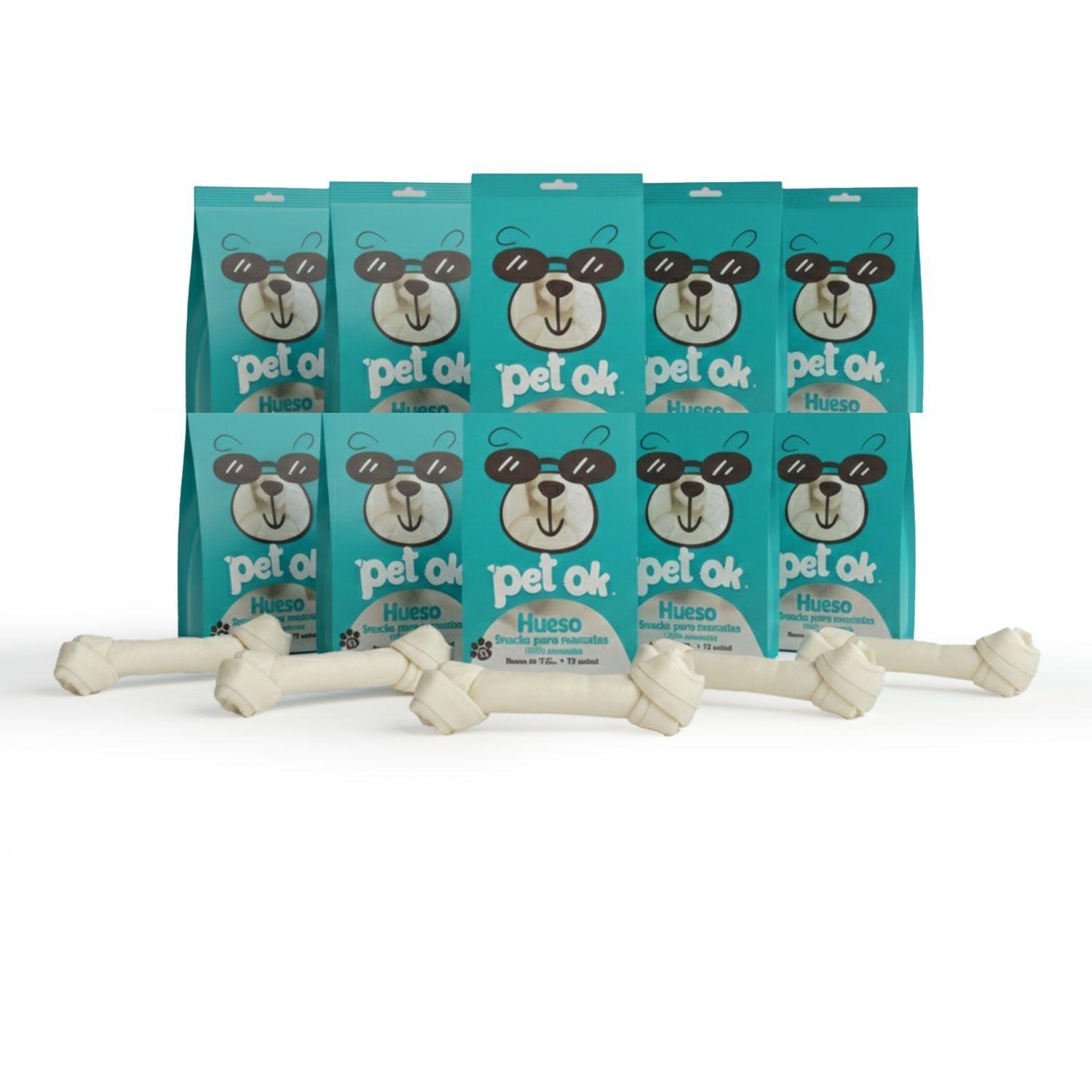 PACK Snack Huesito Blanco para Perro Grande (L) - Pet OK  x 10 Unidades-0