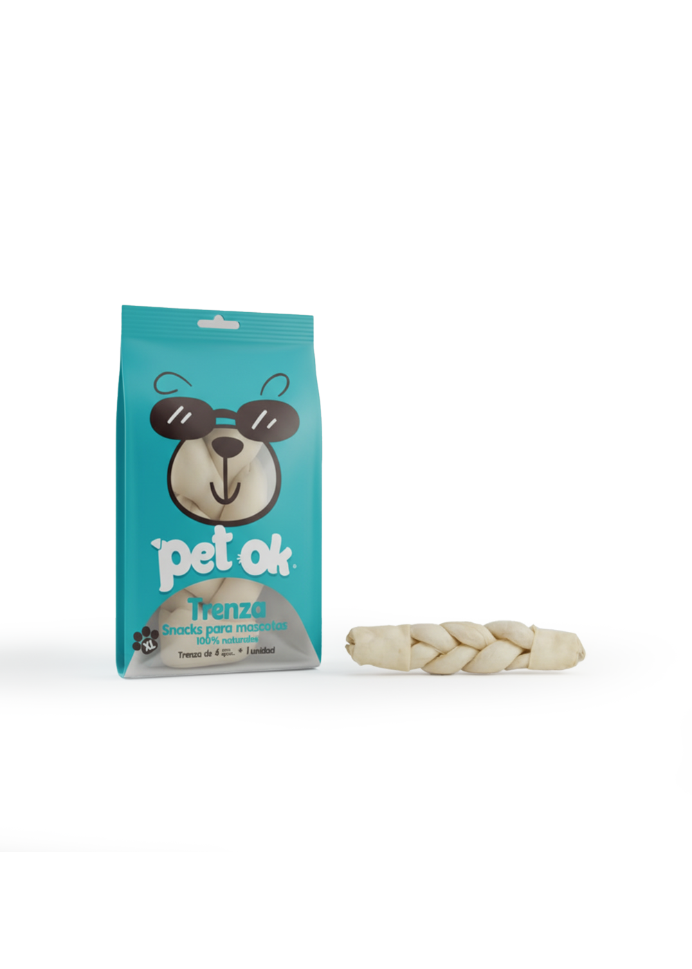 PACK Snack Huesito tipo Trenza para Perro Grande (L) - Pet OK  x 10 Unidades-2