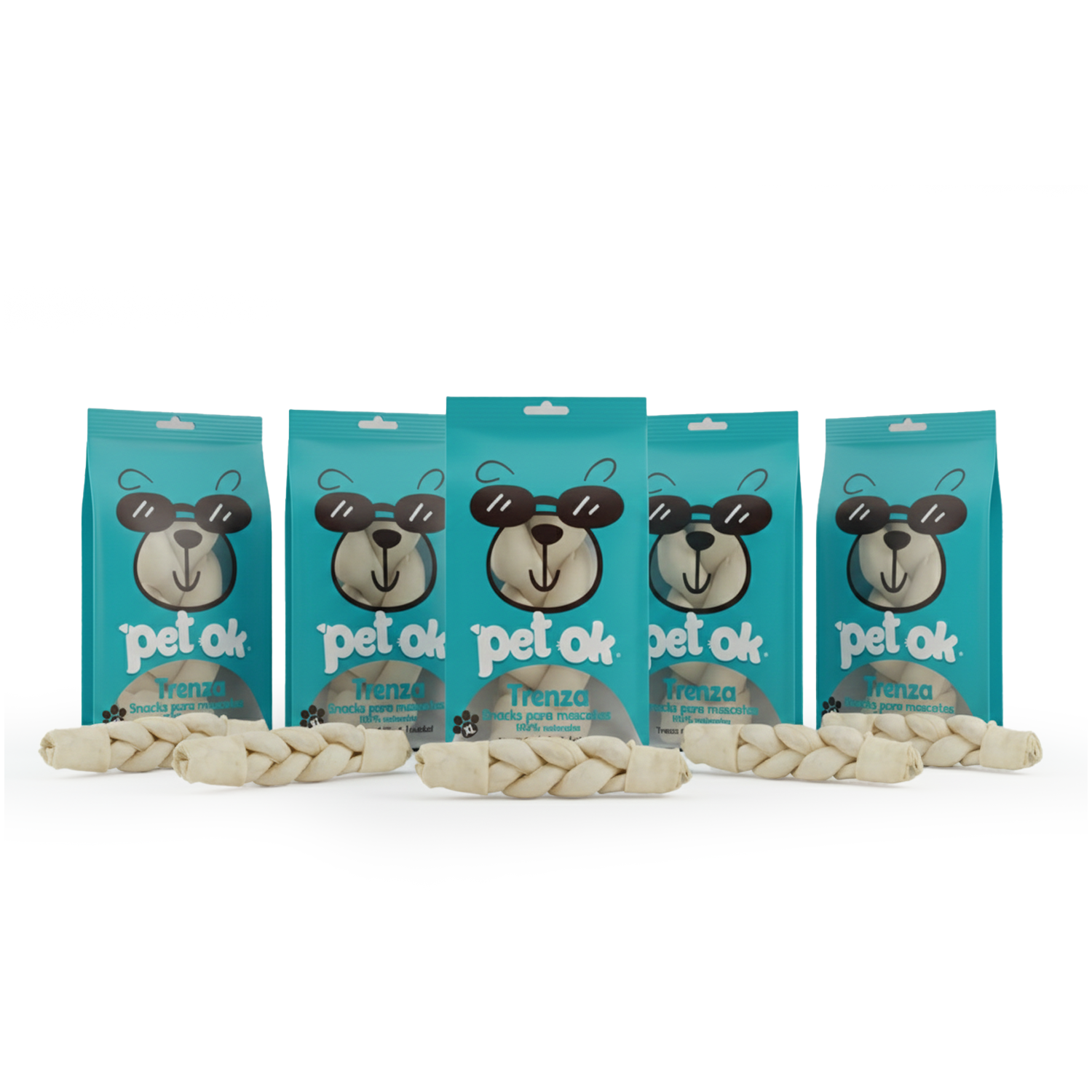 PACK Snack Huesito tipo Trenza para Perro Grande (L) - Pet OK  x 10 Unidades-4