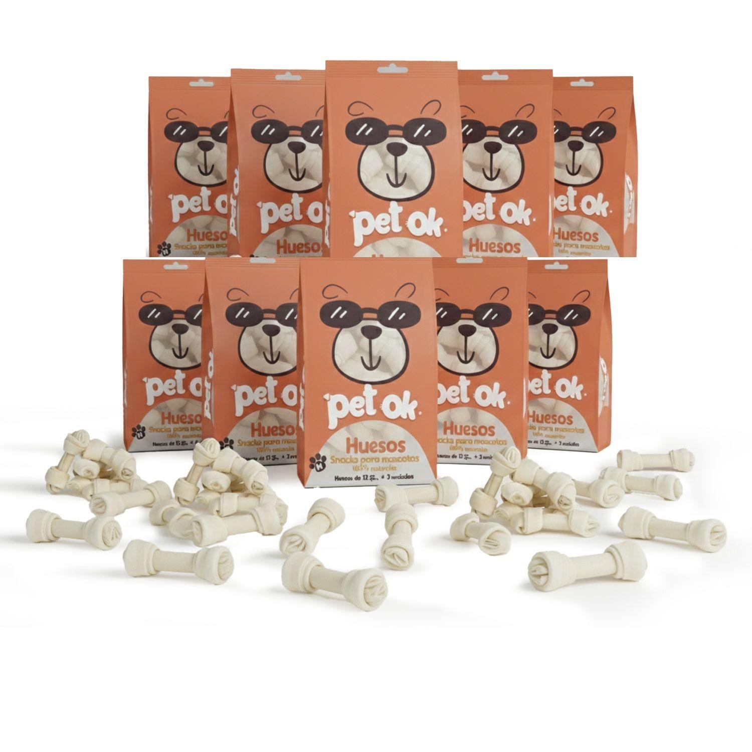 PACK Snacks Huesitos Blancos para Perro Mediano - Pet OK  x 18 Unidades-0