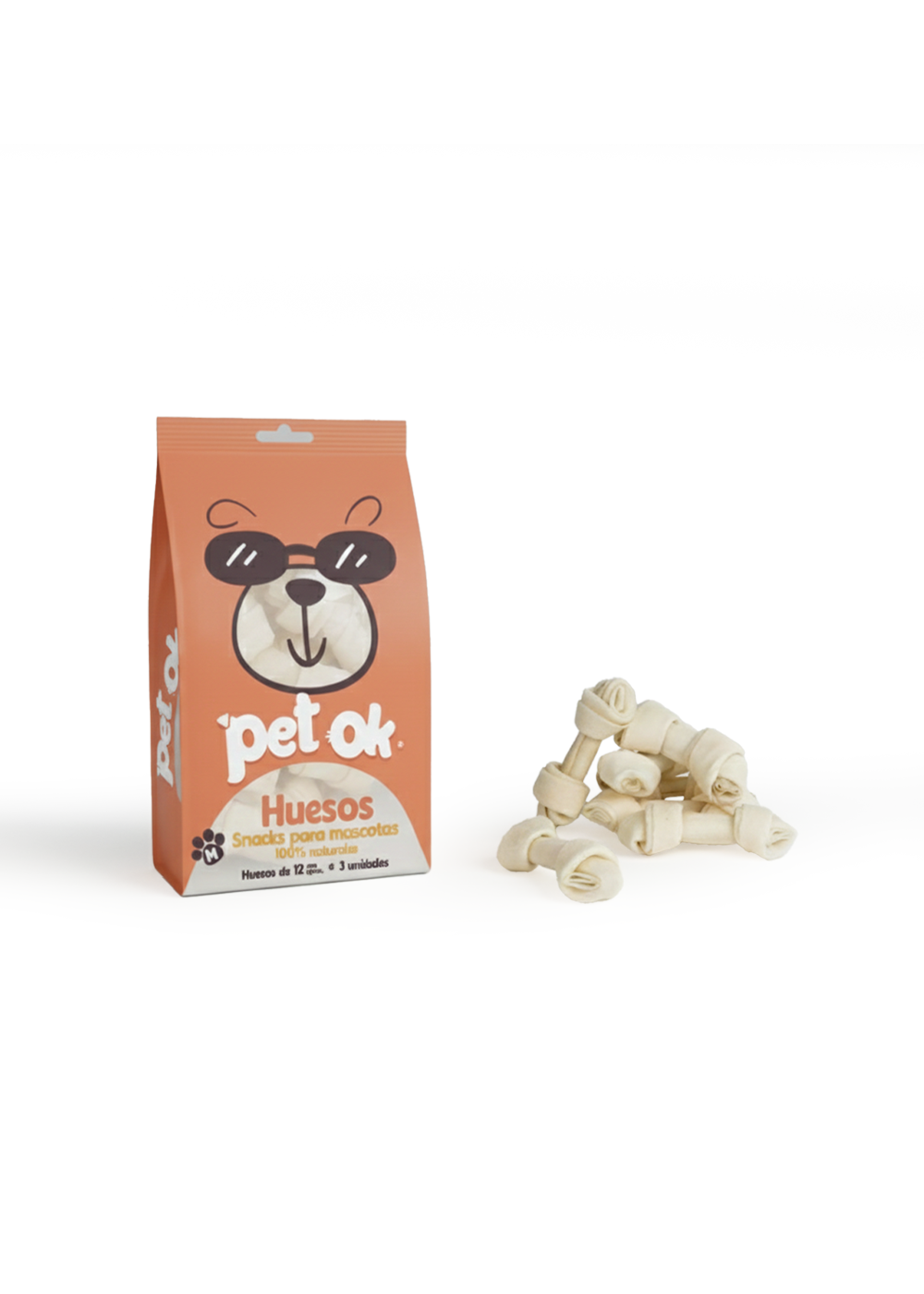 PACK Snacks Huesitos Blancos para Perro Mediano - Pet OK  x 18 Unidades-3
