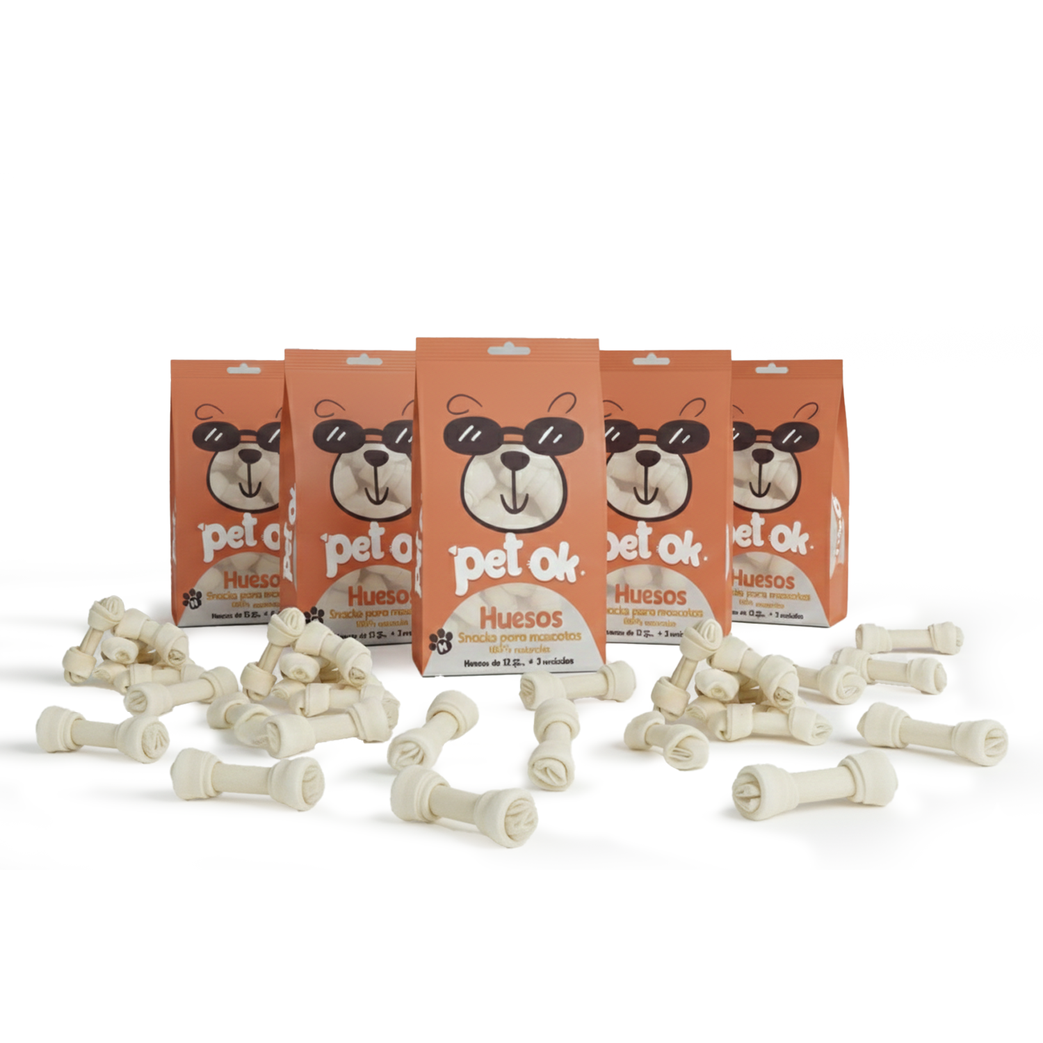 PACK Snack Huesitos Blancos para Perro Mediano - Pet OK  x 10 Unidades -2