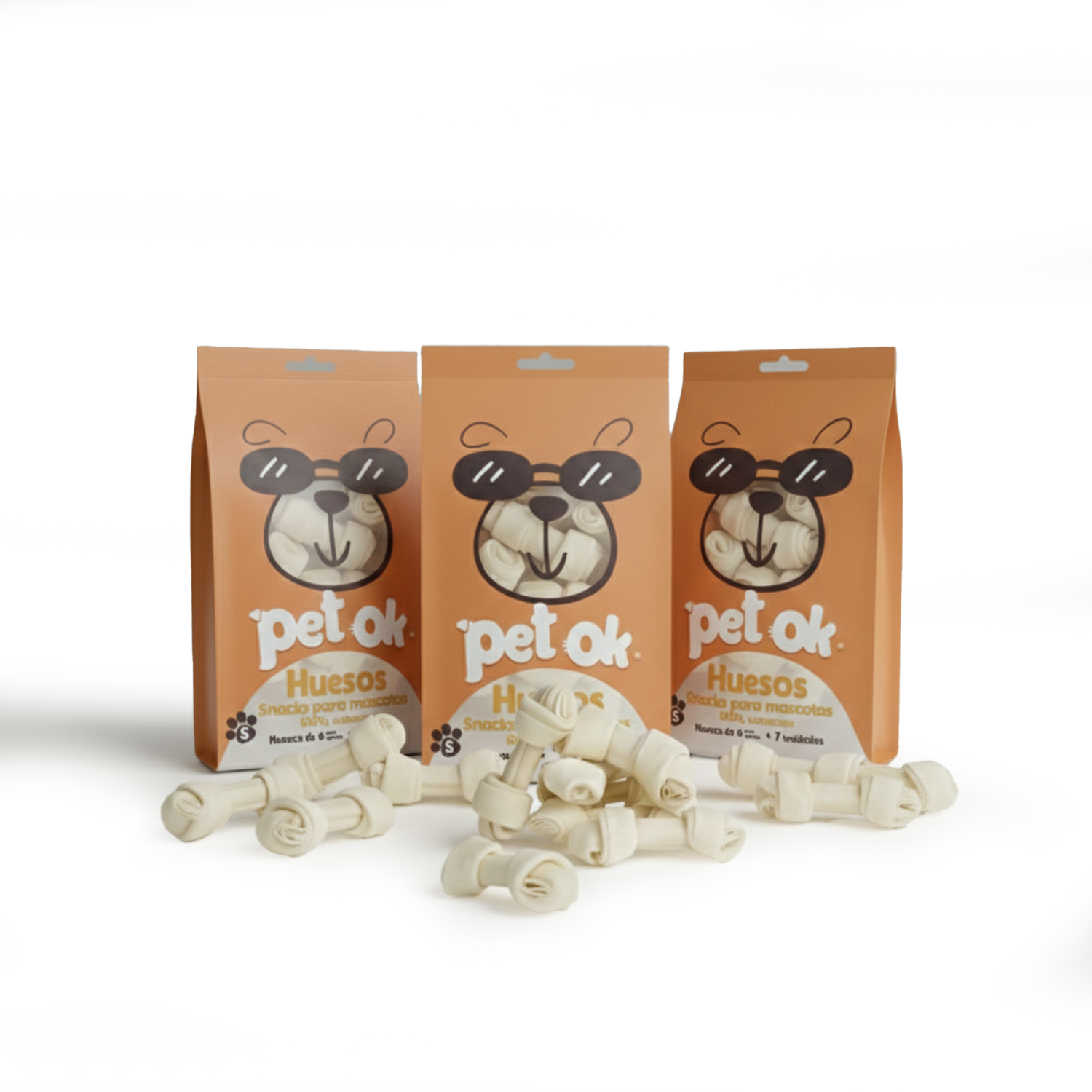 PACK Snack Huesitos Blancos para Perro Mediano - Pet OK  x 10 Unidades -5