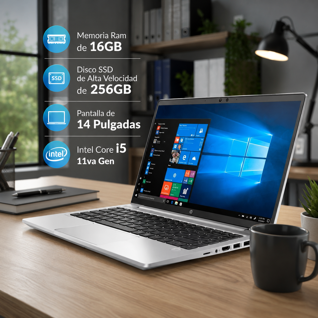Notebook HP PROBOOK 440 G8 Intel Core i5 11va Gen 16GB Ram 256GB SSD REACONDICIONADO-4