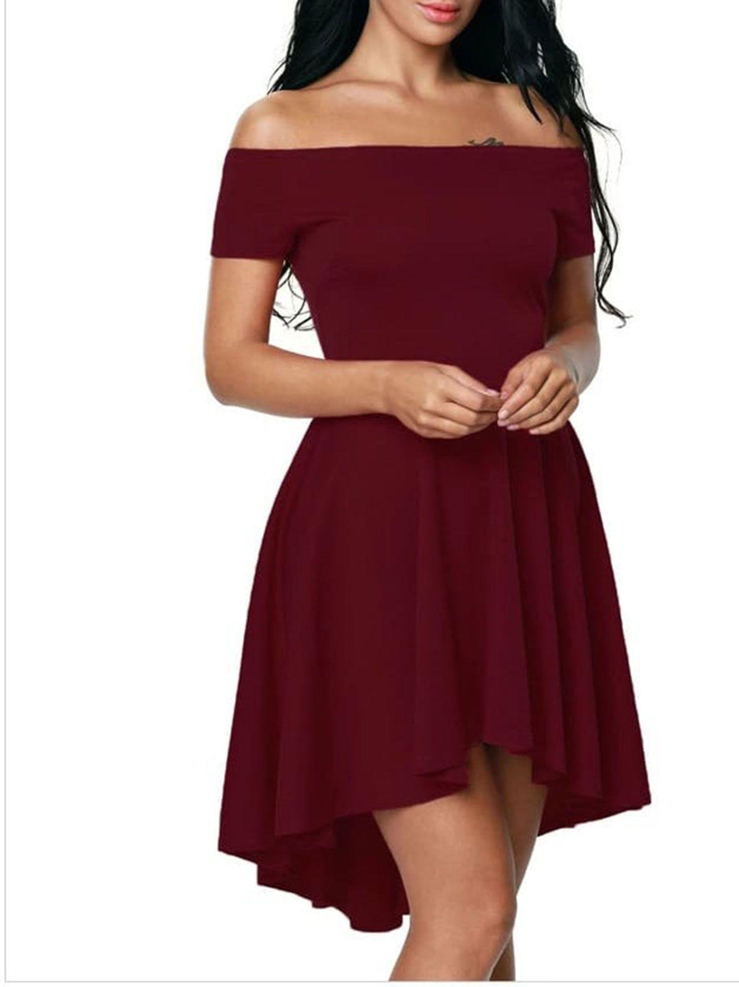 Vestido Modelo Hombros Libres, Manga Corta de Scuba.-0