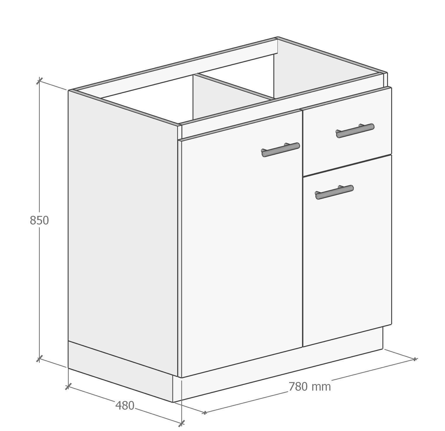 MUEBLE LAVAPLATO 2 PTAS 1 CAJON DERECHO ARMADO-2