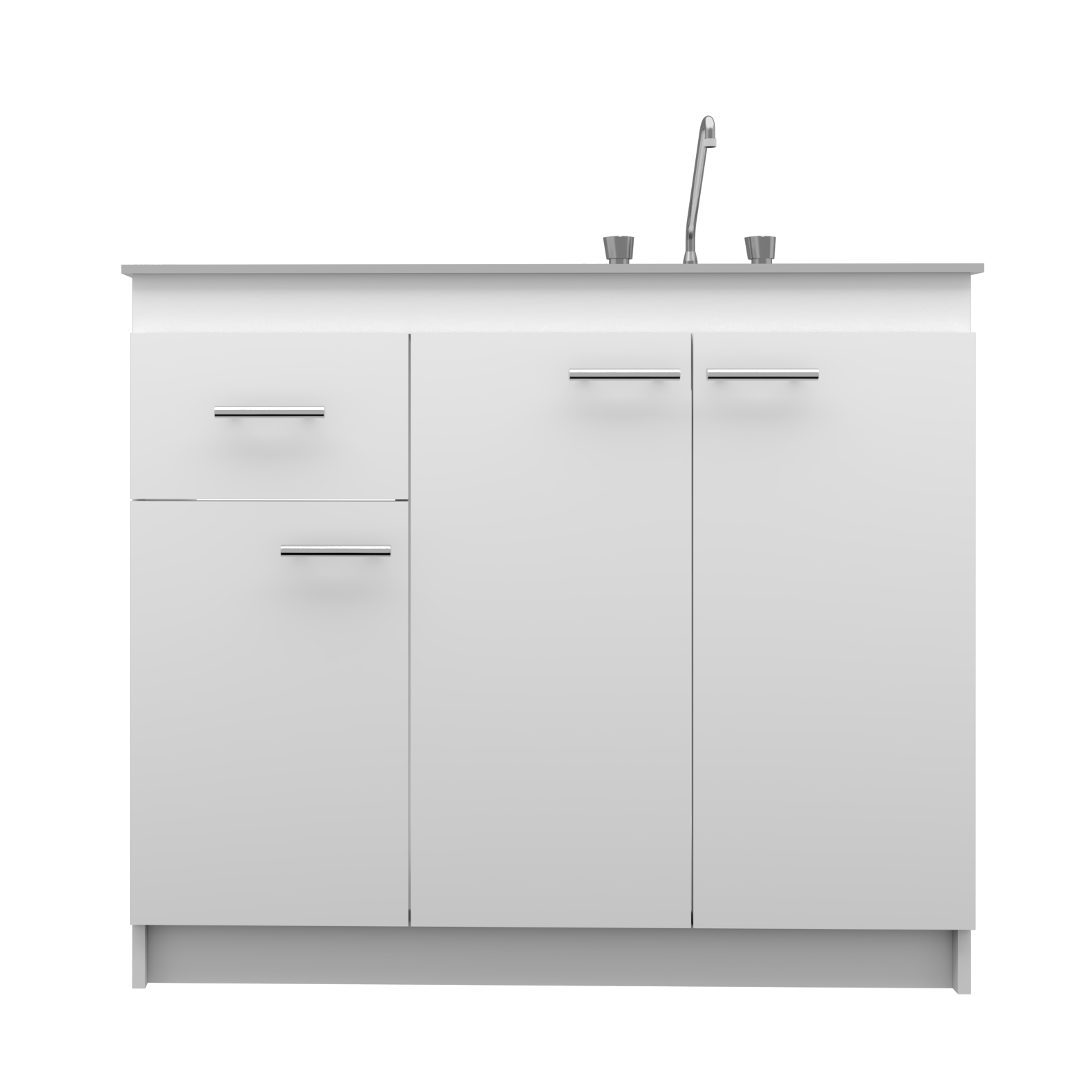 MUEBLE LAVAPLATO 3 PTAS 1CAJON IZQUIERDO ARMADO BLANCO LISTO-0