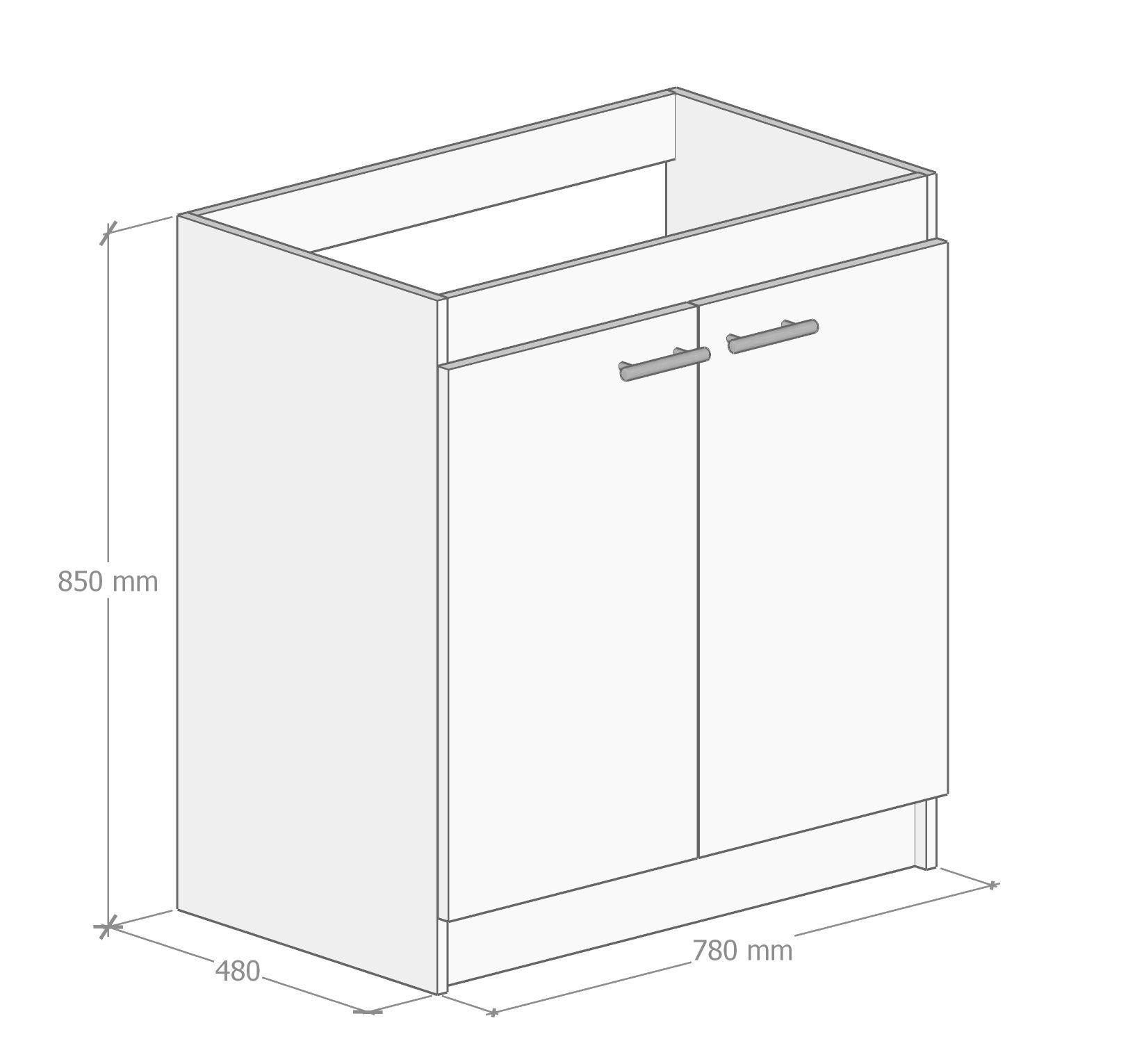 MUEBLE BASE LAVAPLATOS 2 PUERTAS ARMADO-2