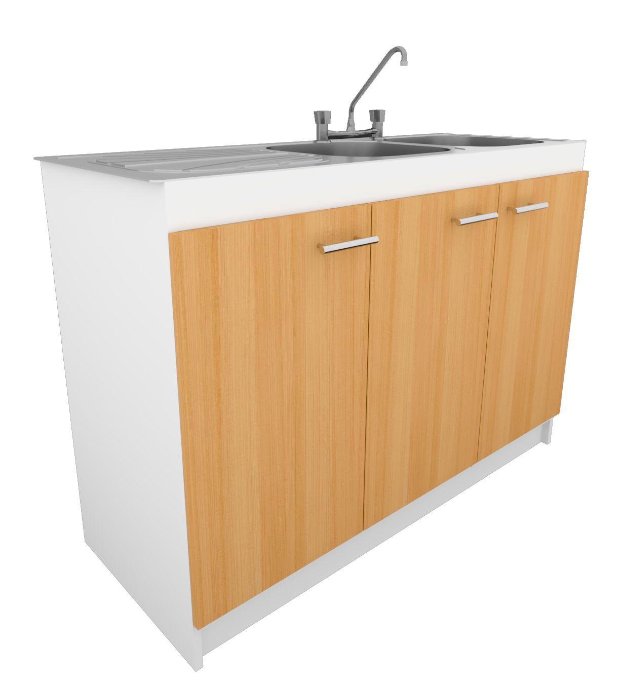 MUEBLE LAVAPLATO 3 PUERTAS IZQUIERDO ARMADO CAFÉ-1