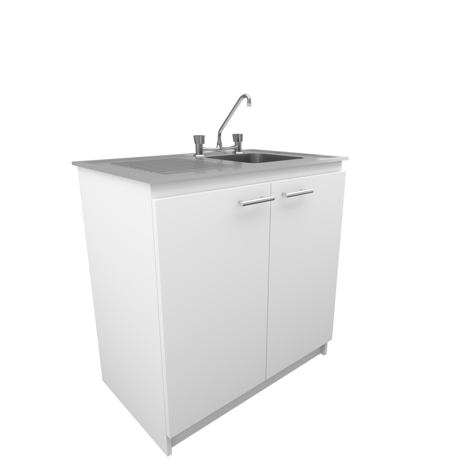 MUEBLE LAVAPLATOS 2 PUERTAS IZQUIERDO ARMADO LISTO BLANCO-1