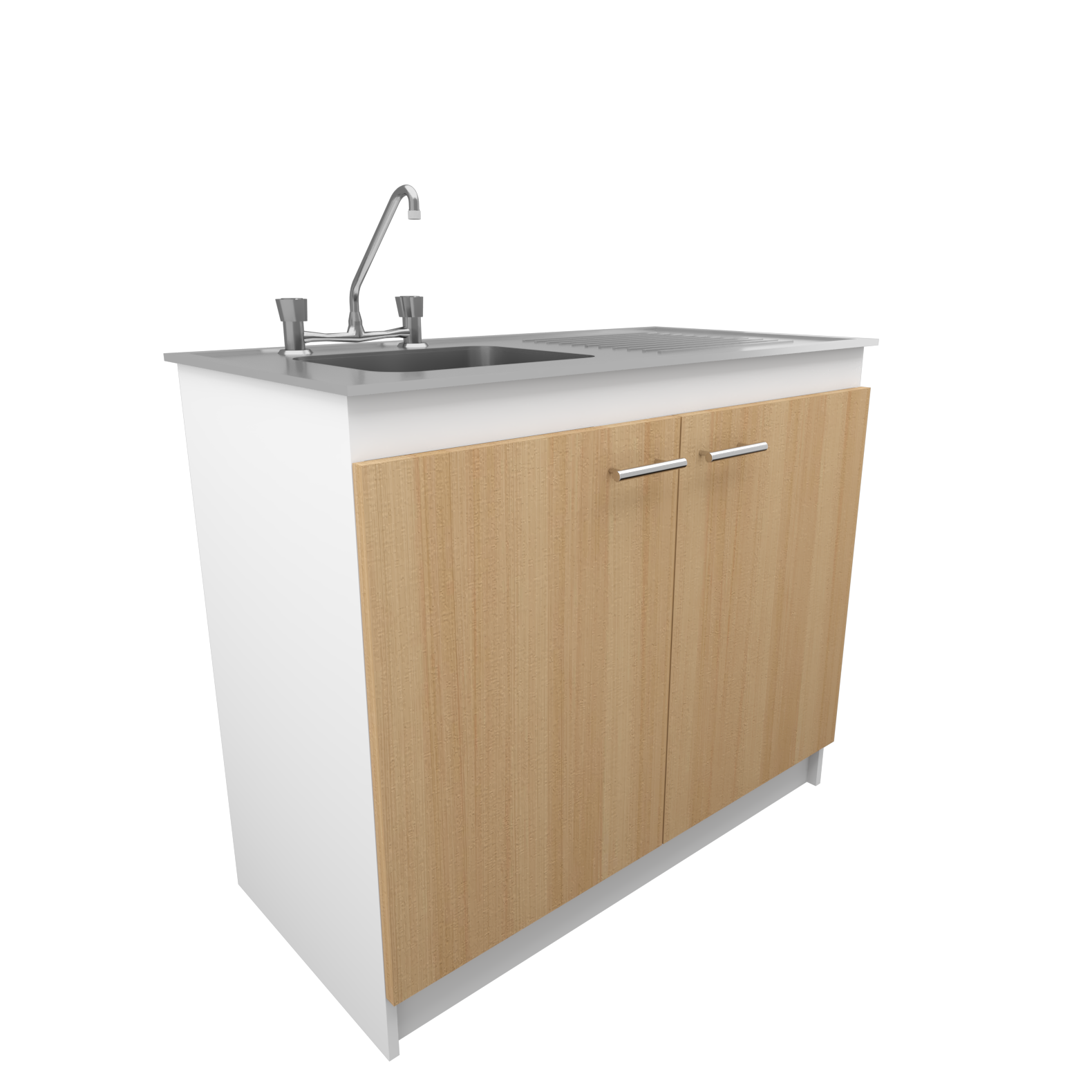 MUEBLE LAVAPLATO 2PUERTAS DERECHO CAFÉ ARMADO -1