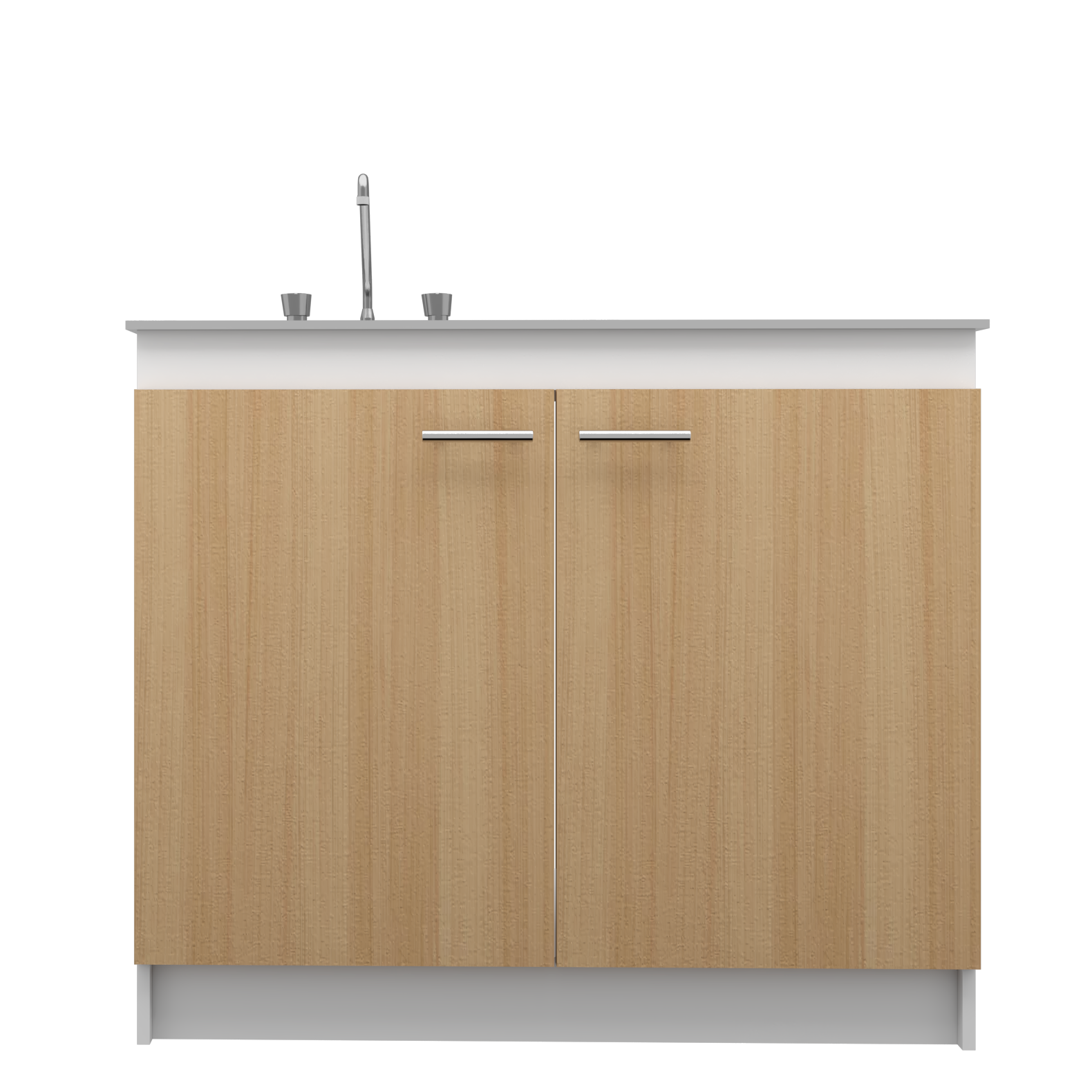 MUEBLE LAVAPLATO 2PUERTAS DERECHO CAFÉ ARMADO -0