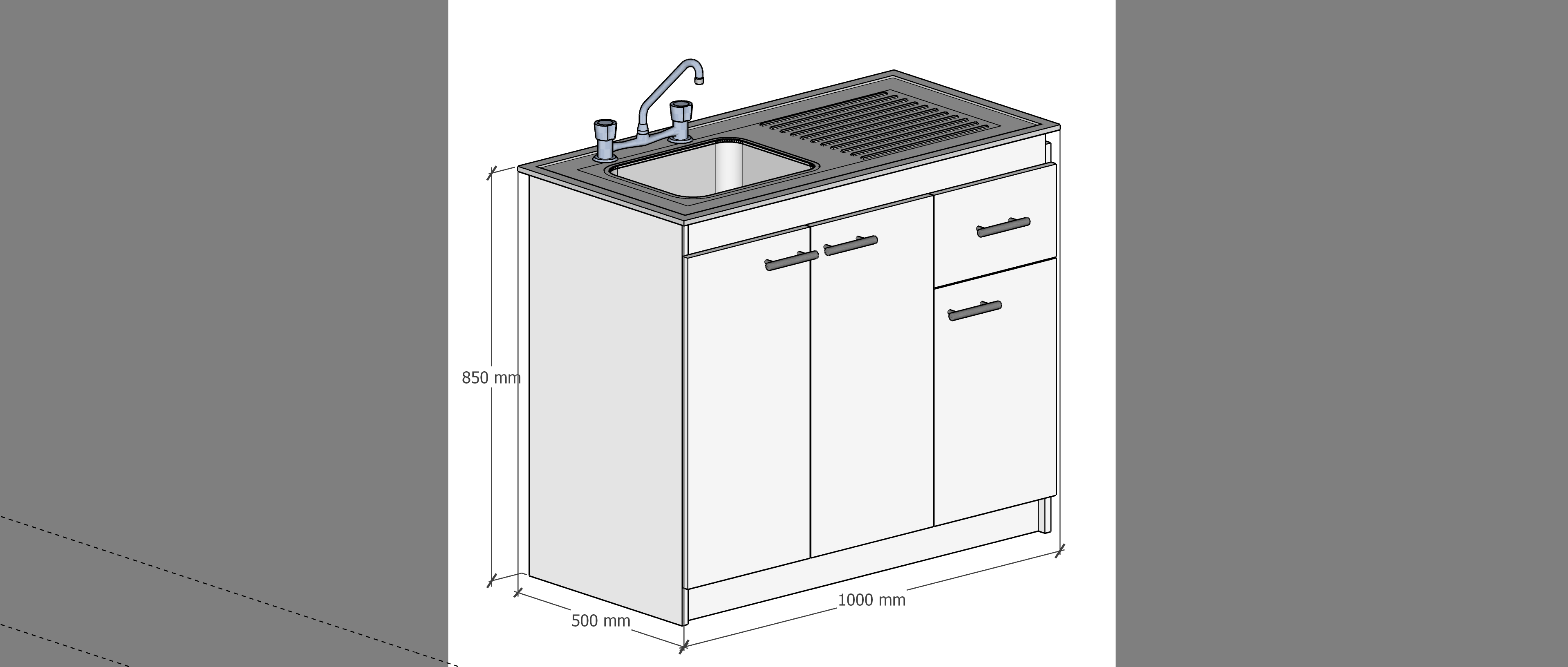 MUEBLE LAVAPLATO 3 PTAS 1 CAJON DERECHO ARMADO BLANCO-2
