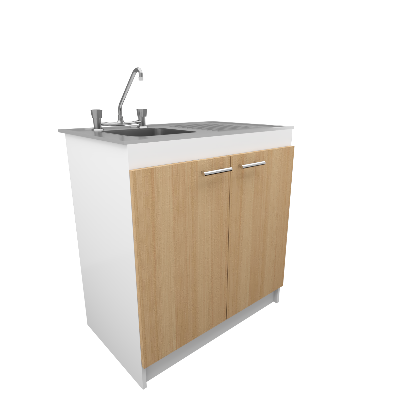 MUEBLE LAVAPLATO 2PUERTAS DERECHO CAFÉ ARMADO LISTO-1
