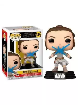 POP STAR WARS SWEP9 REY W 2 LIGHT SABERS-0
