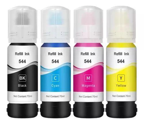 Pack 4 Tintas T544 Para Epson Ecotank Con Boquilla 70 ml-0