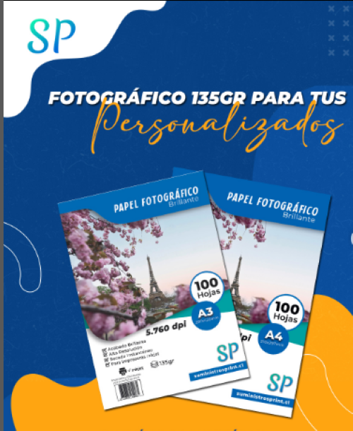 Papel Fotográfico Adhesivo Glossy 115 g A4 X 50 Hojas-2